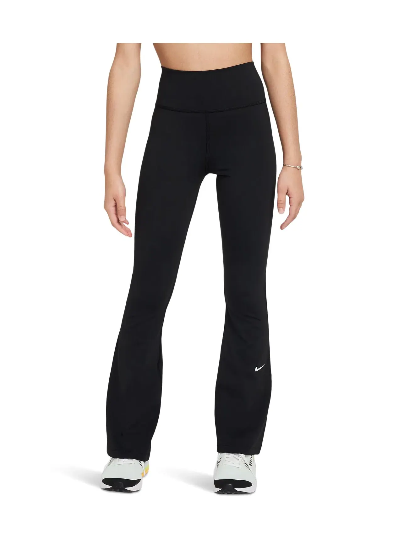 Леггинсы-клеш One Dri-FIT (для детей постарше) Nike Kids — изображение 1 из 4, черный/белый