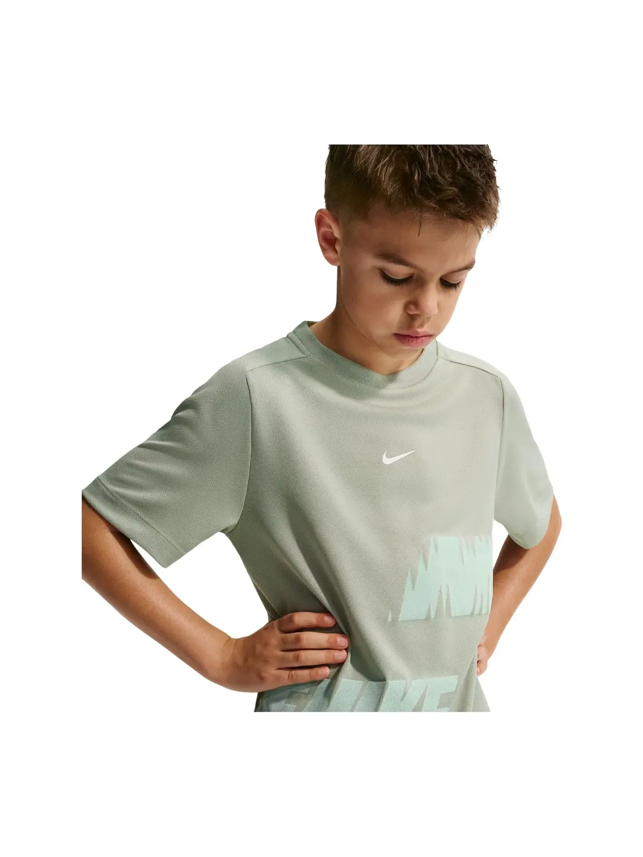 Футболка с коротким рукавом Multi Dri-FIT (для маленьких и больших детей) Nike Kids — изображение 4 из 5, белый