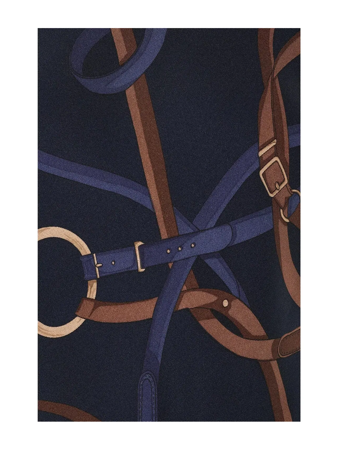Укороченное платье без рукавов из саржи с поясом и принтом Lauren Ralph Lauren — изображение 5 из 5, темно-синий мульти