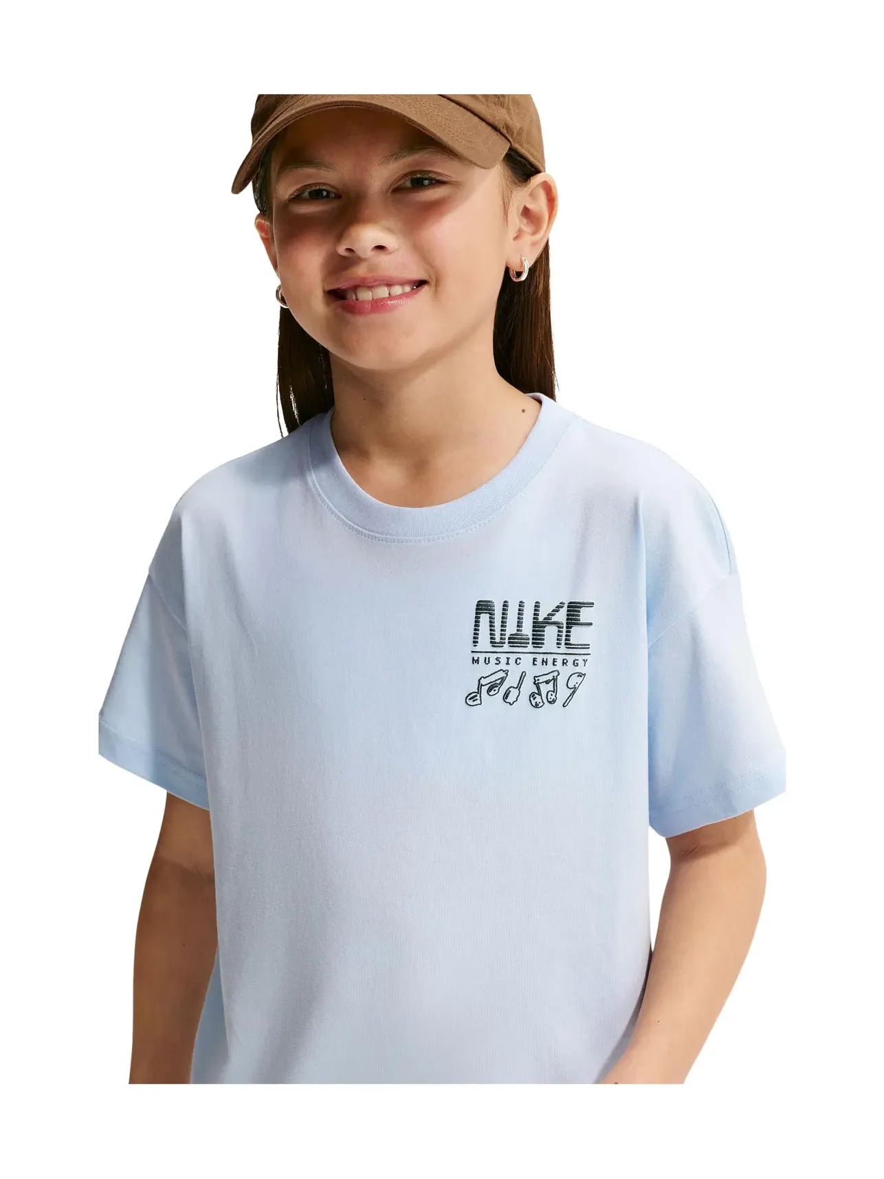 Спортивная футболка Swoosh Sounds 90-х (для маленьких и больших детей) Nike Kids — изображение 3 из 5, синий