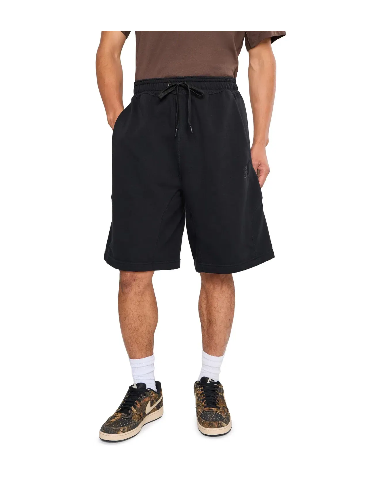 Флисовые шорты Dri-FIT NAC Nike — изображение 1 из 5, черный/прозрачный
