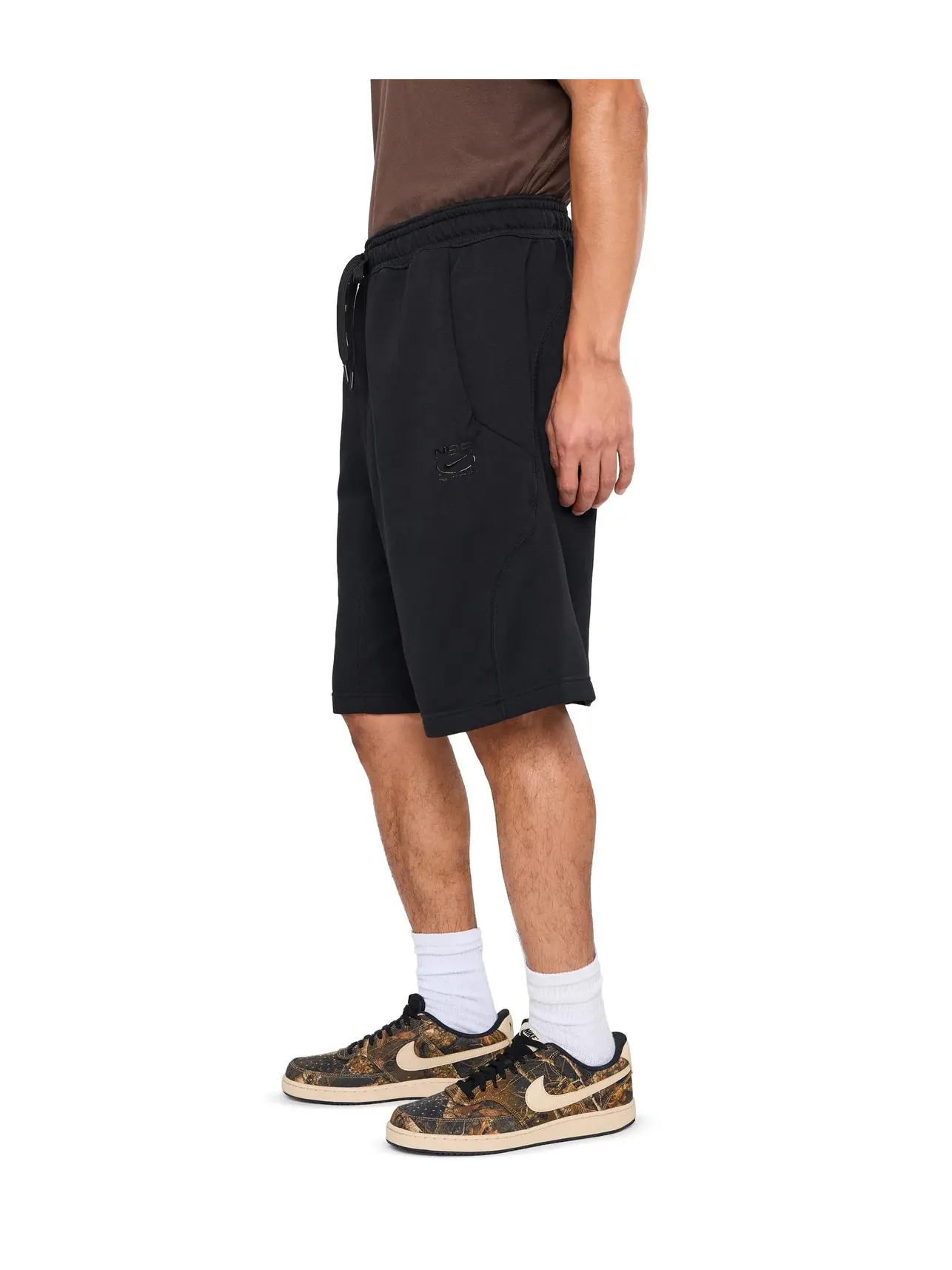 Флисовые шорты Dri-FIT NAC Nike — изображение 3 из 5, черный/прозрачный