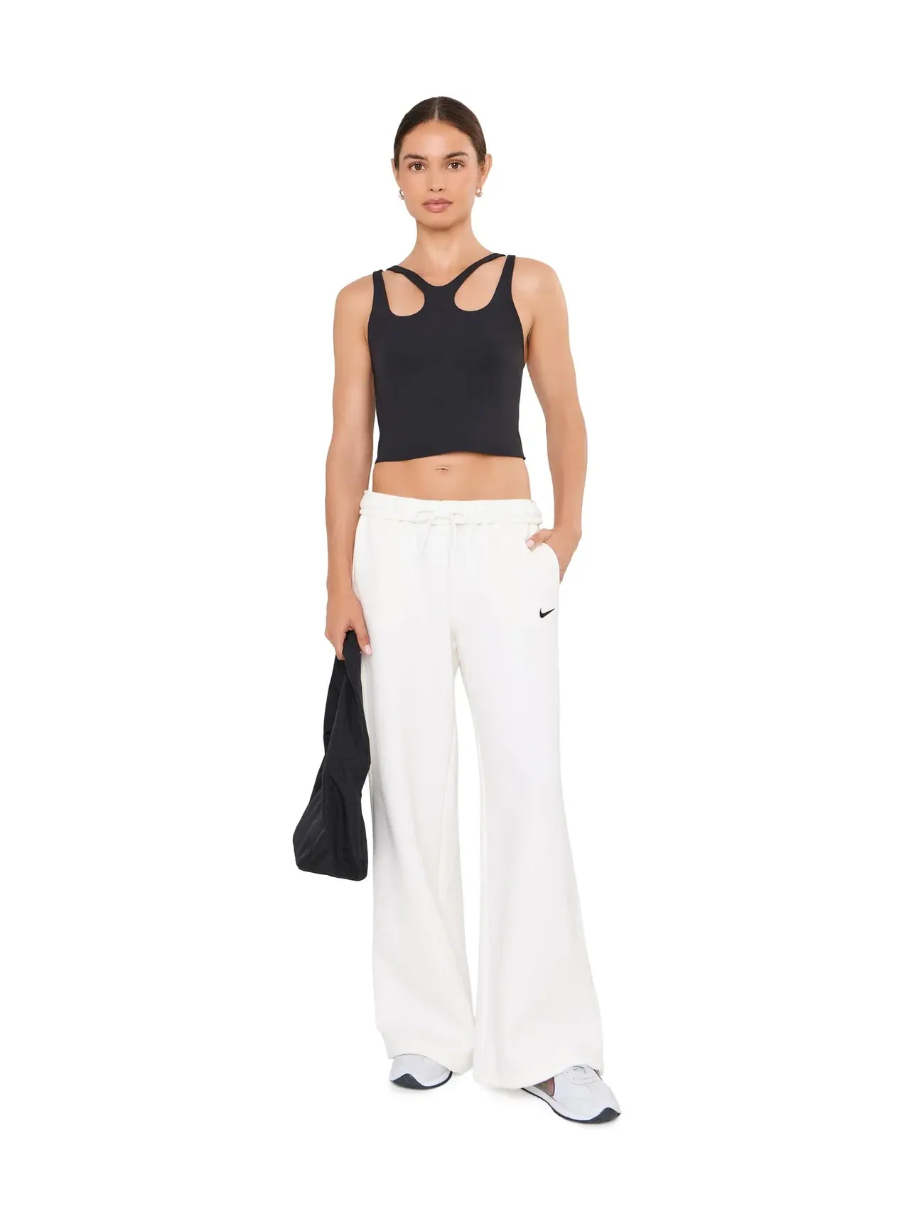 Спортивный бюстгальтер с новым дизайном Dri-FIT Zenvy Tank Novelty Sports Bra Nike — изображение 2 из 5, черный/серый