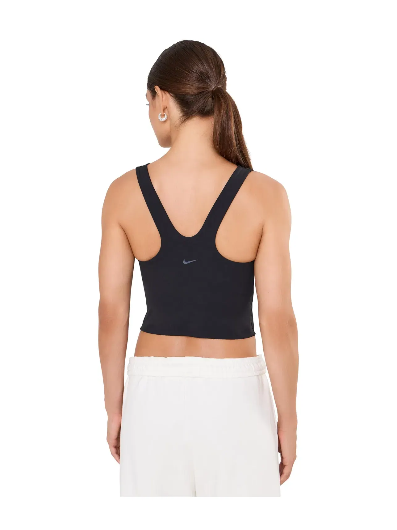 Спортивный бюстгальтер с новым дизайном Dri-FIT Zenvy Tank Novelty Sports Bra Nike — изображение 4 из 5, черный/серый