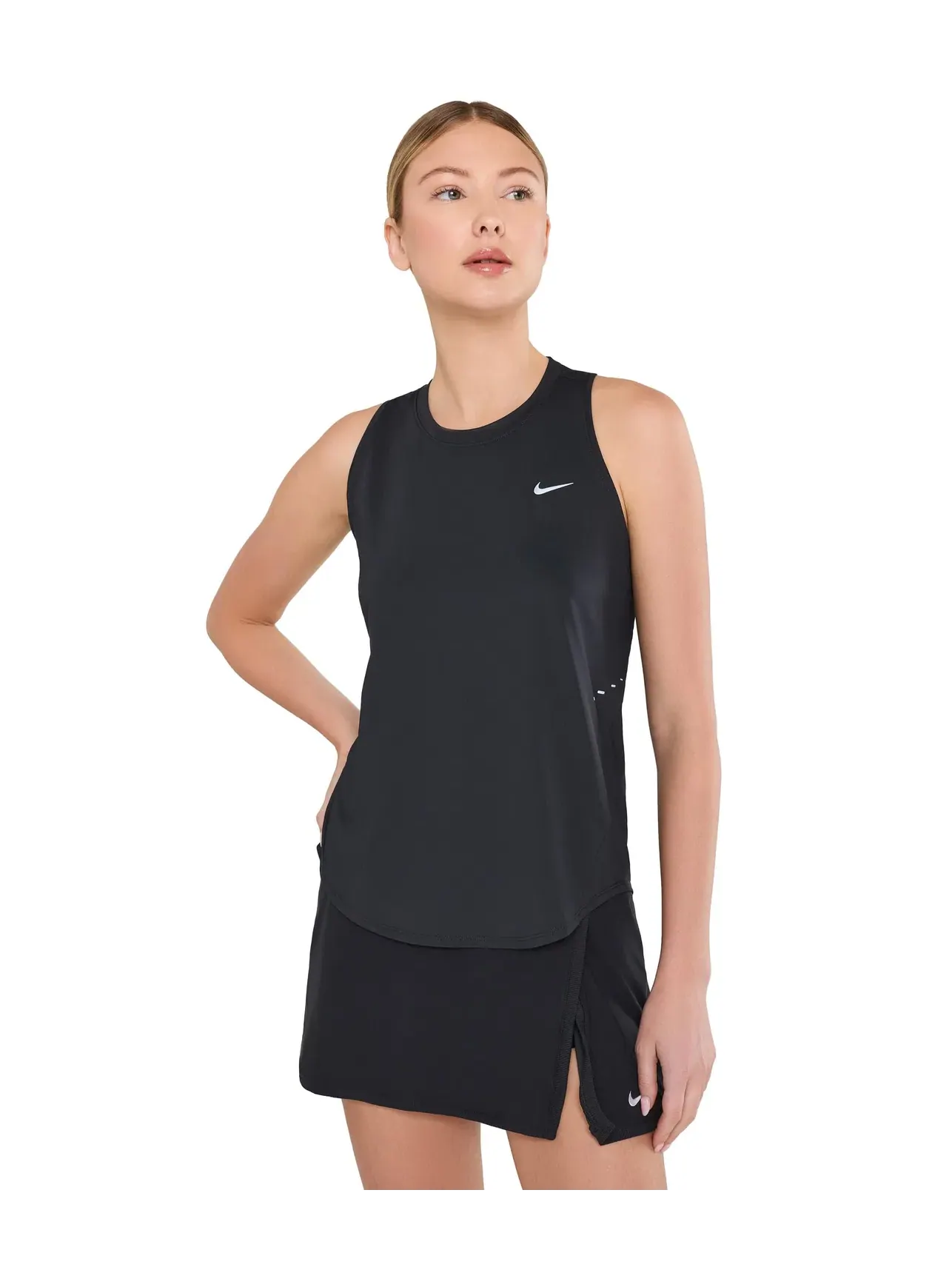 Топ-майка стандартная Swift Dri-FIT Standard Tank Nike — изображение 1 из 5, черный/серебристый