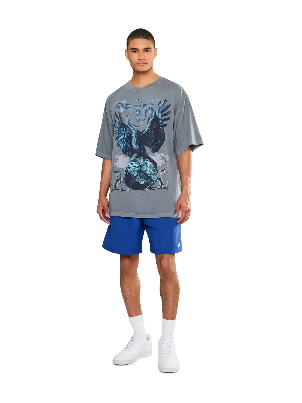 Футболка Summit Oversized с круглым вырезом Nike — изображение 2 из 5, серый