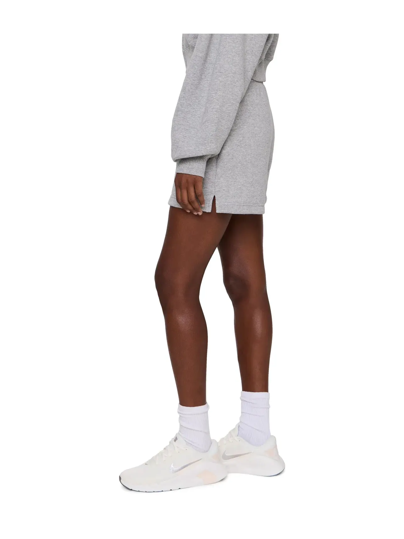 Шорты Studio Fleece Mid-Rise 4" Nike — изображение 3 из 5, темный серый