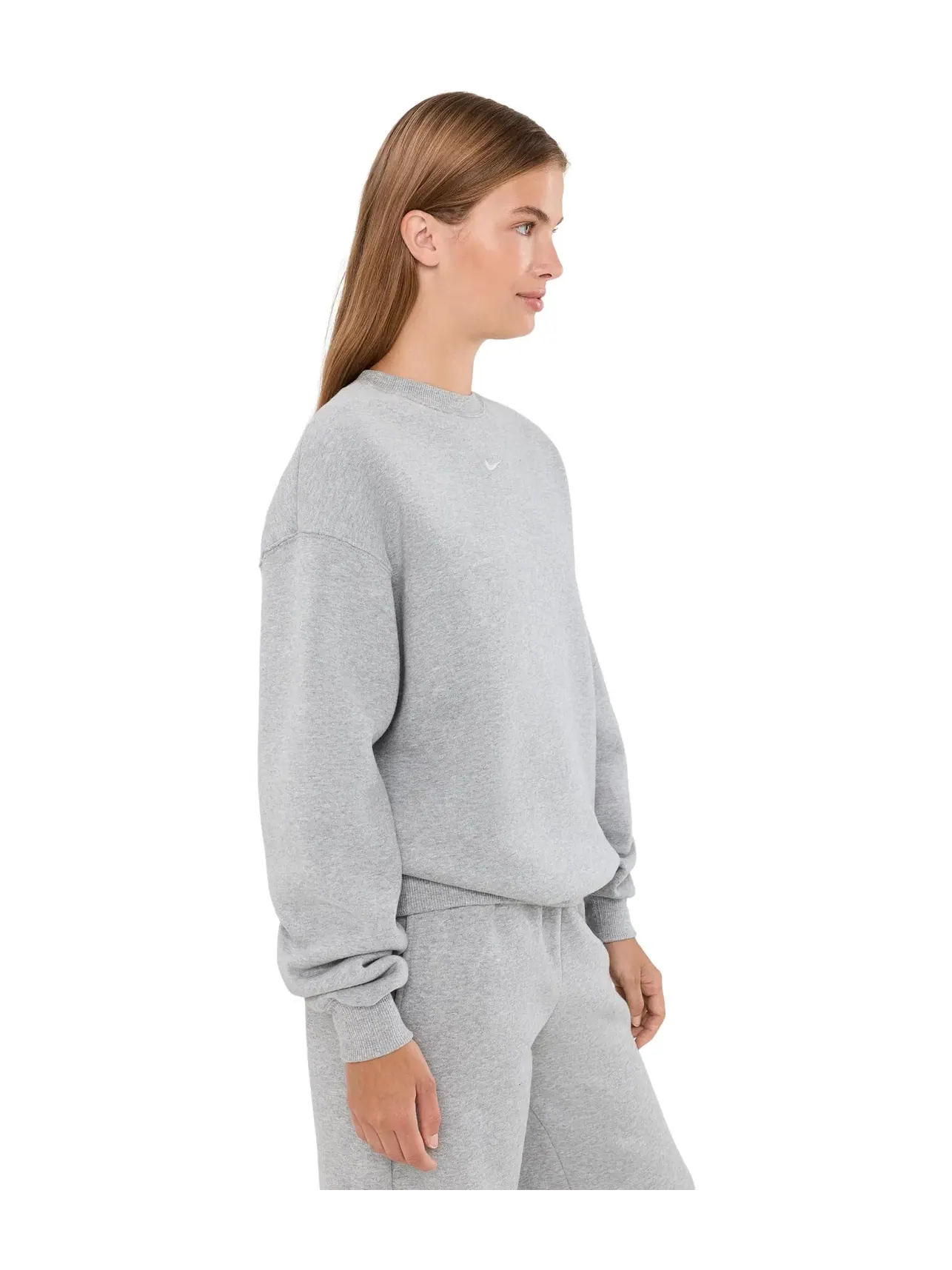 Толстовка Studio Fleece средней плотности с круглым вырезом свободного кроя Nike — изображение 3 из 5, темный серый