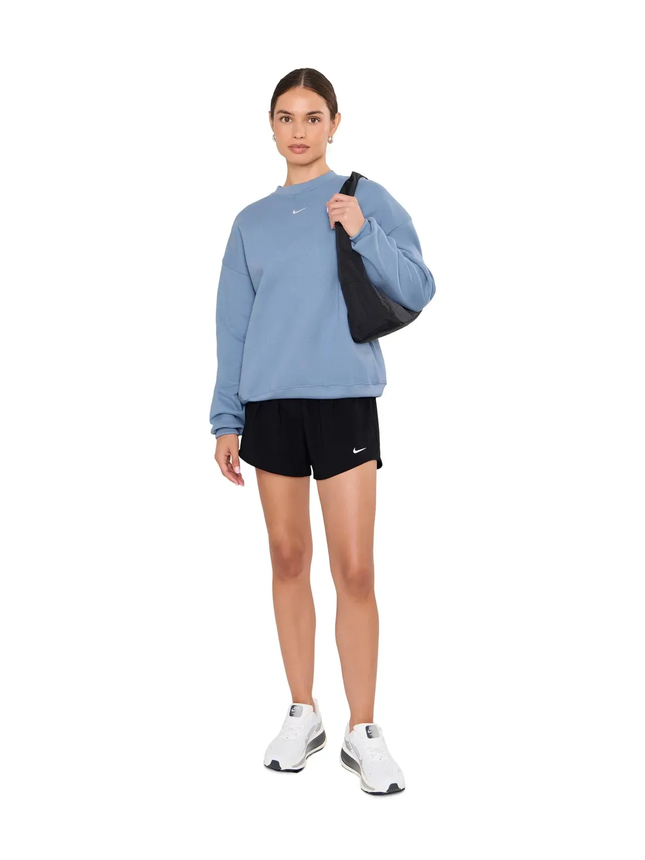 Толстовка Studio Fleece средней плотности с круглым вырезом свободного кроя Nike — изображение 2 из 5, синий
