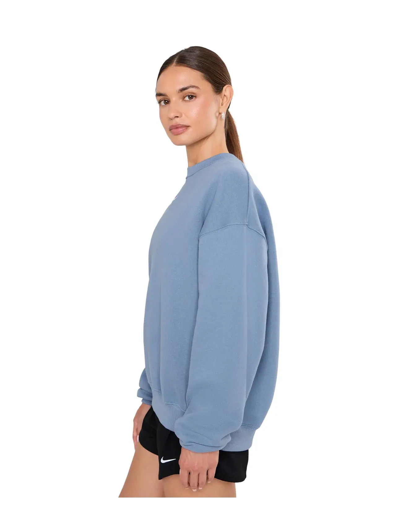 Толстовка Studio Fleece средней плотности с круглым вырезом свободного кроя Nike — изображение 3 из 5, синий