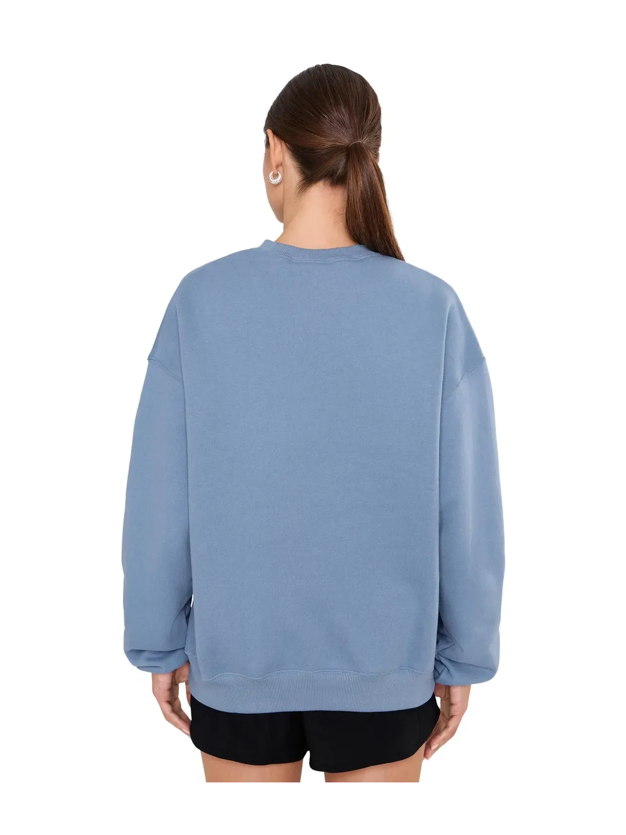 Толстовка Studio Fleece средней плотности с круглым вырезом свободного кроя Nike — изображение 4 из 5, синий