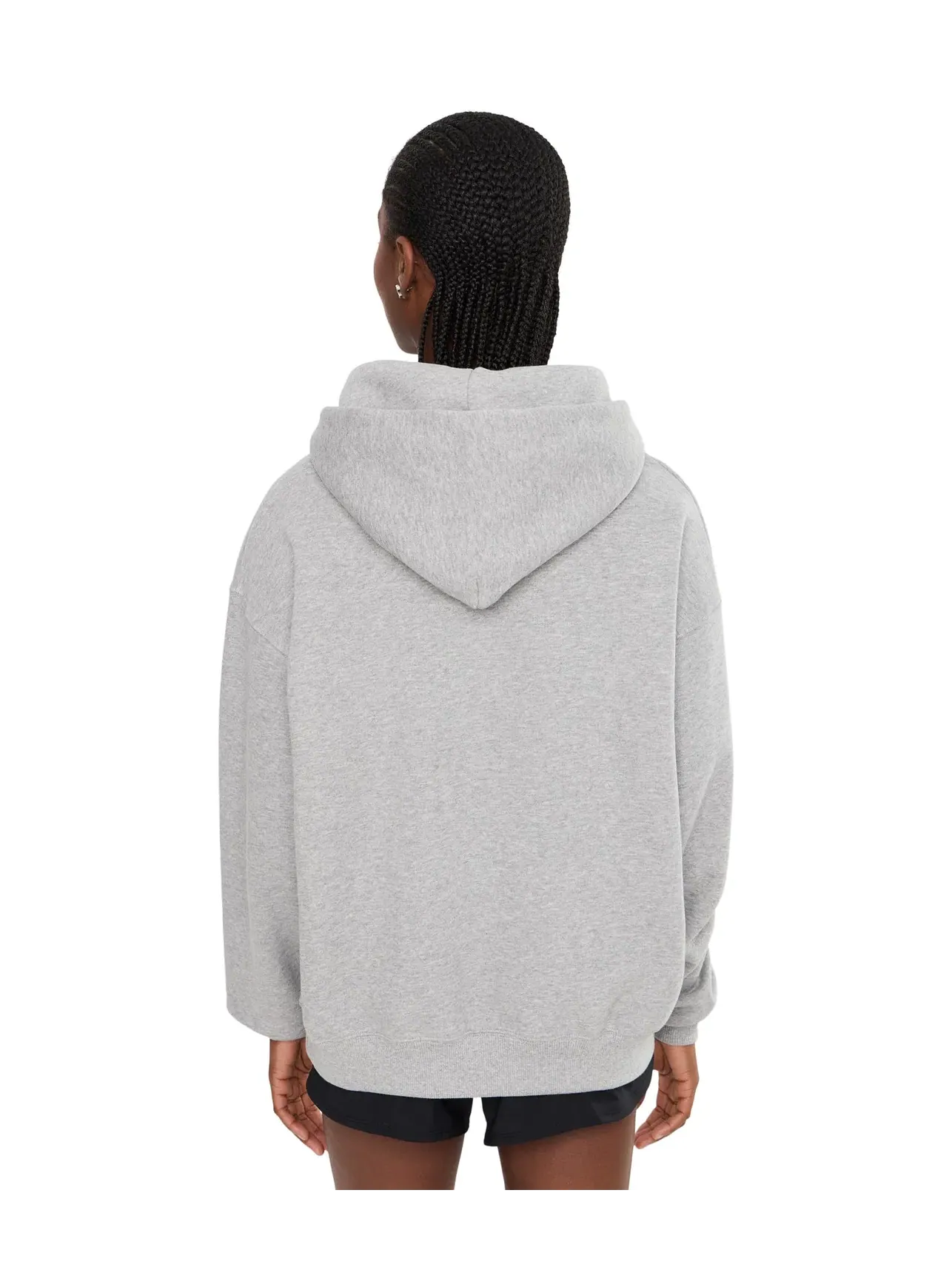 Толстовка с капюшоном Studio Fleece средней плотности, свободного кроя. Nike — изображение 4 из 5, темный серый