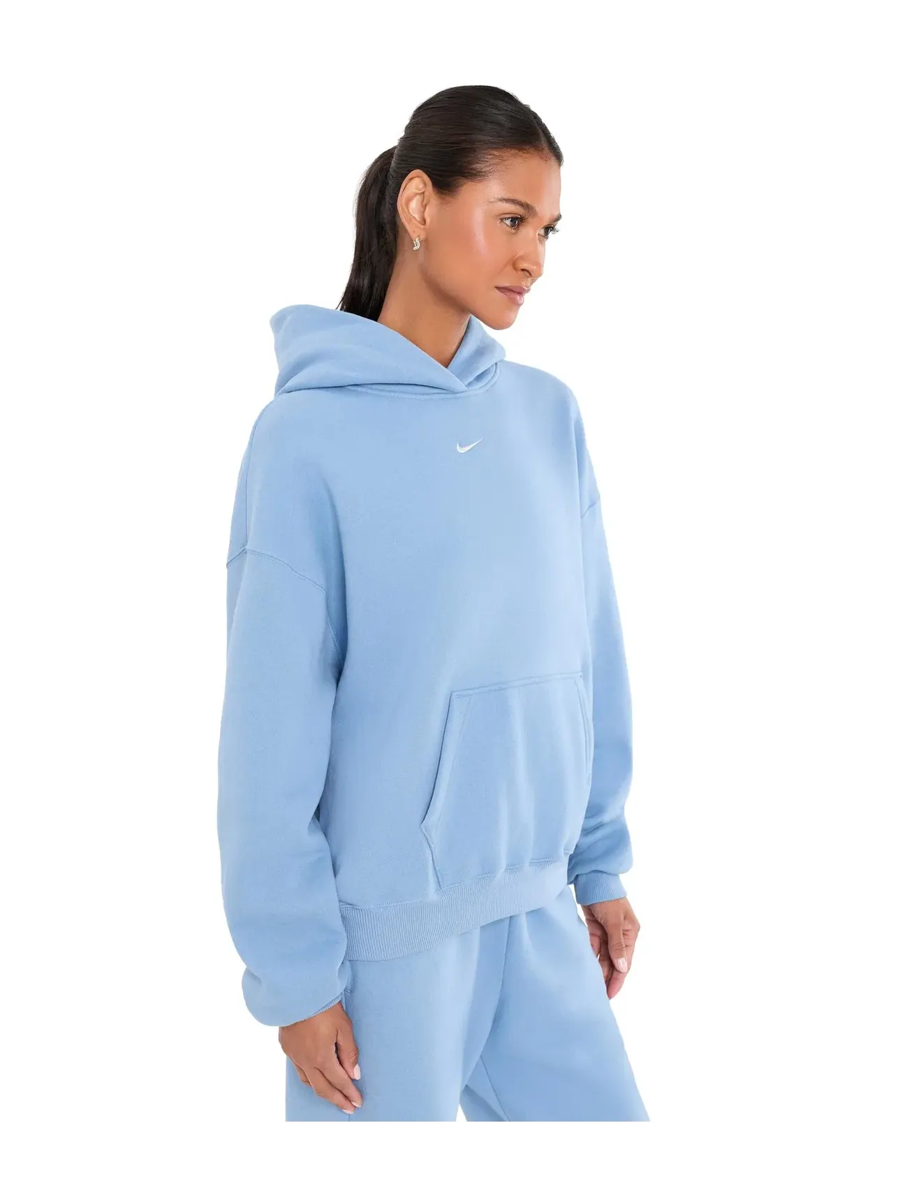 Толстовка с капюшоном Studio Fleece средней плотности, свободного кроя. Nike — изображение 3 из 5, синий