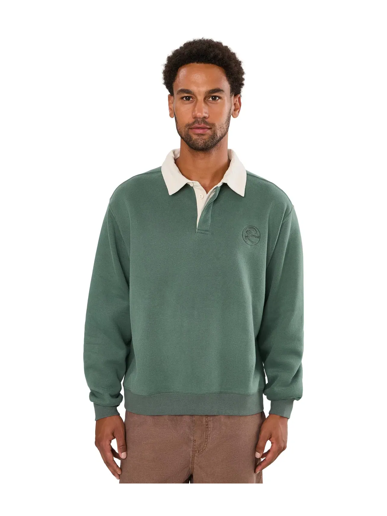 Флисовая регбийная рубашка OG Fleece Rugby Shirt O'Neill — зеленый