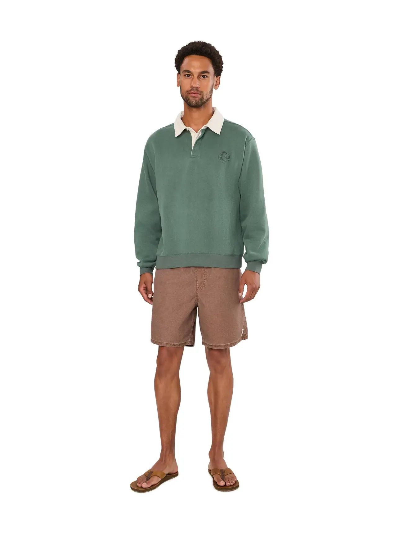 Флисовая регбийная рубашка OG Fleece Rugby Shirt O'Neill — изображение 2 из 5, зеленый