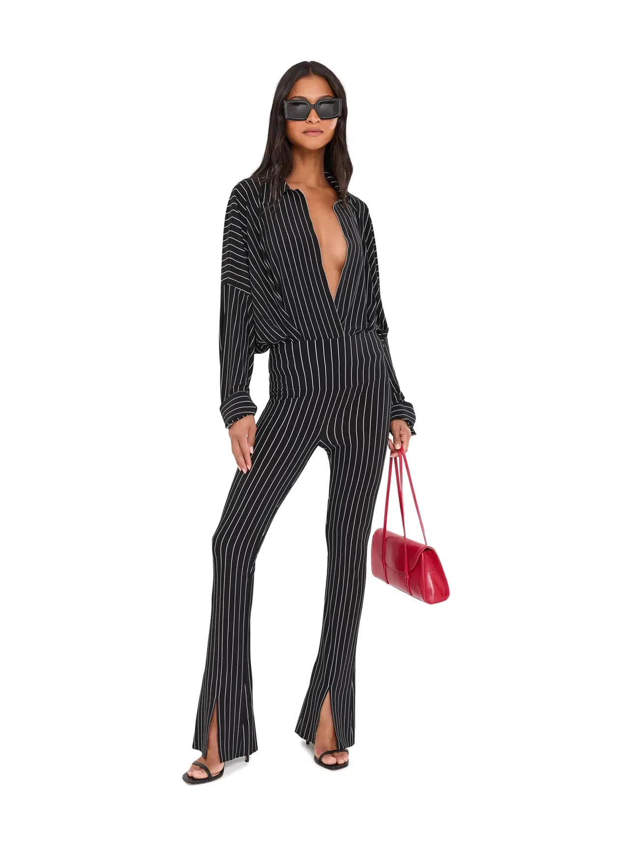 Боди оверсайз Norma Kamali Oversized Norma Kamali Bodysuit — изображение 2 из 5, черный/белый