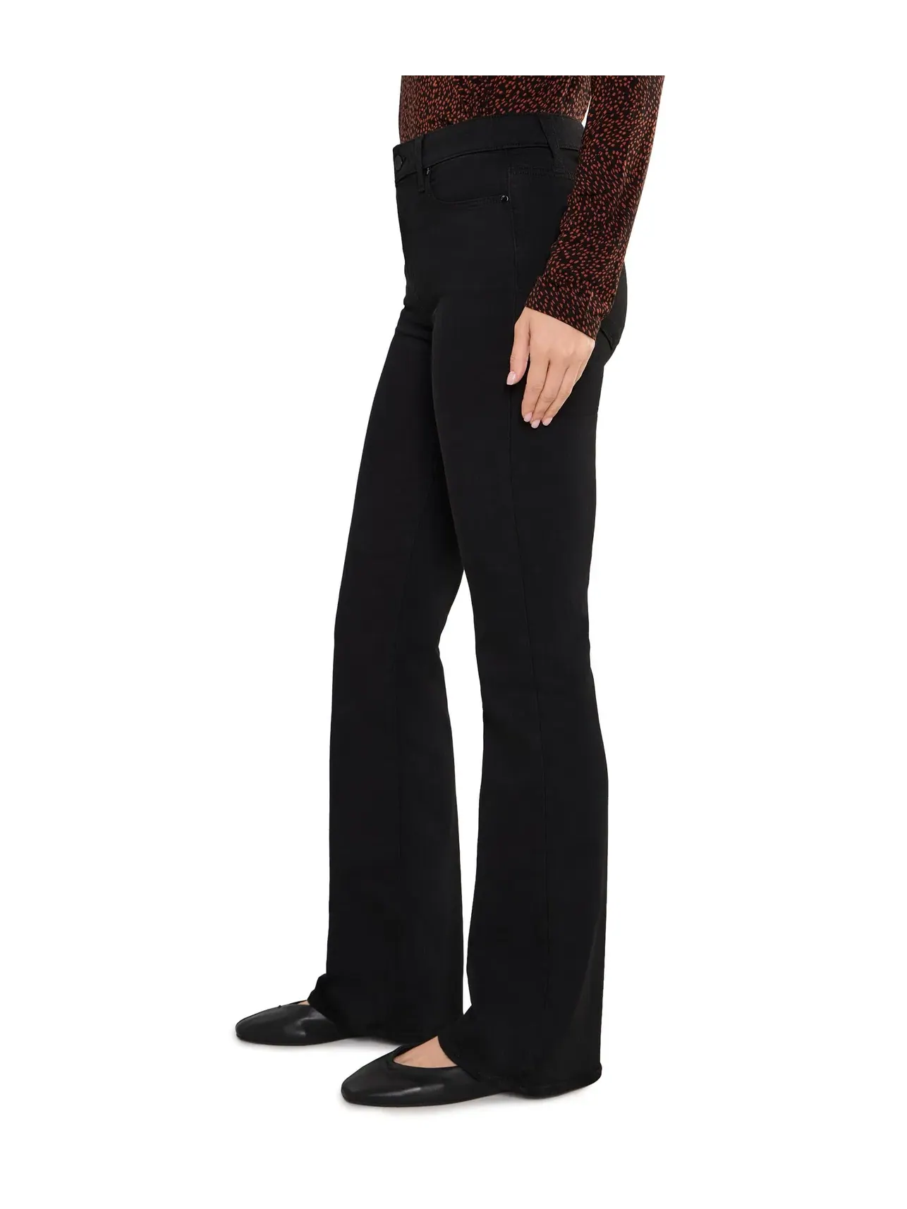 Джинсы 32" High-Rise Laurel Canyon in Black Shadow Paige — изображение 3 из 5, черный