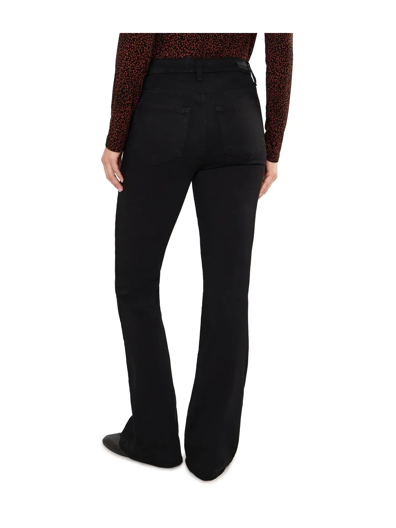 Джинсы 32" High-Rise Laurel Canyon in Black Shadow Paige — изображение 4 из 5, черный