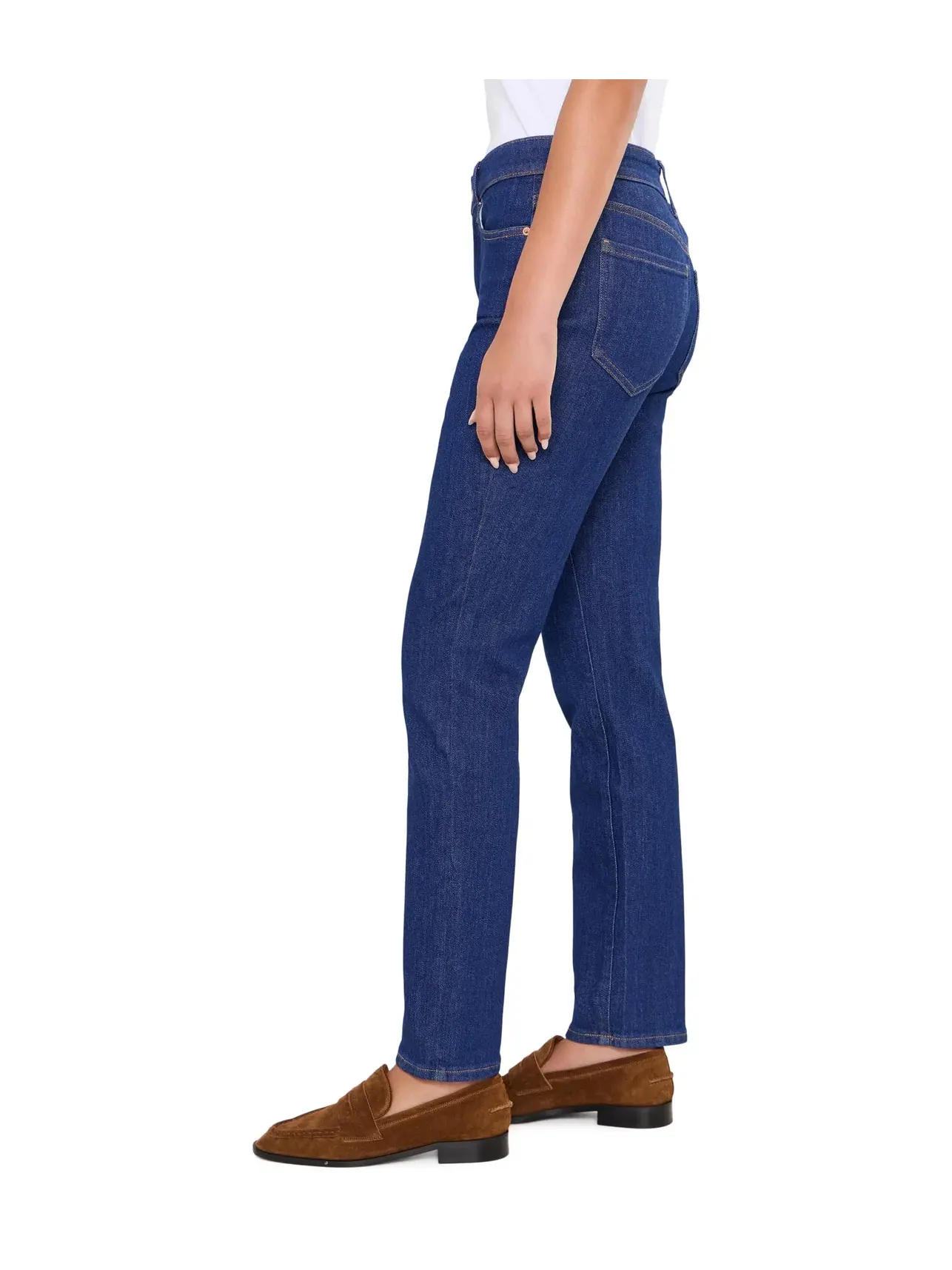 Джинсы Sheri Slim Straight с высокой посадкой Nydj — изображение 3 из 5, синий