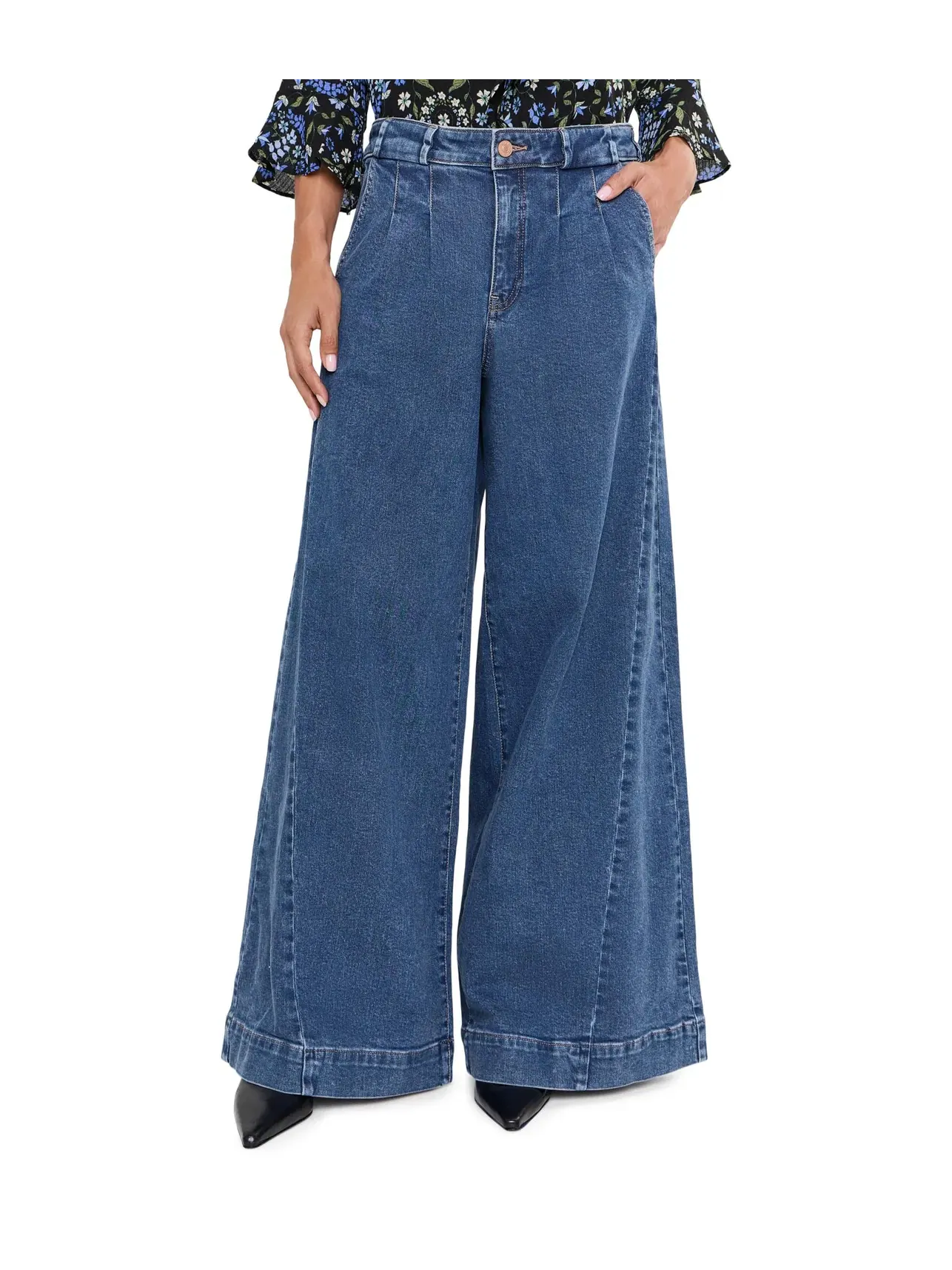Джинсы Nova Super Wide Leg Nydj — изображение 1 из 5, бёрнет