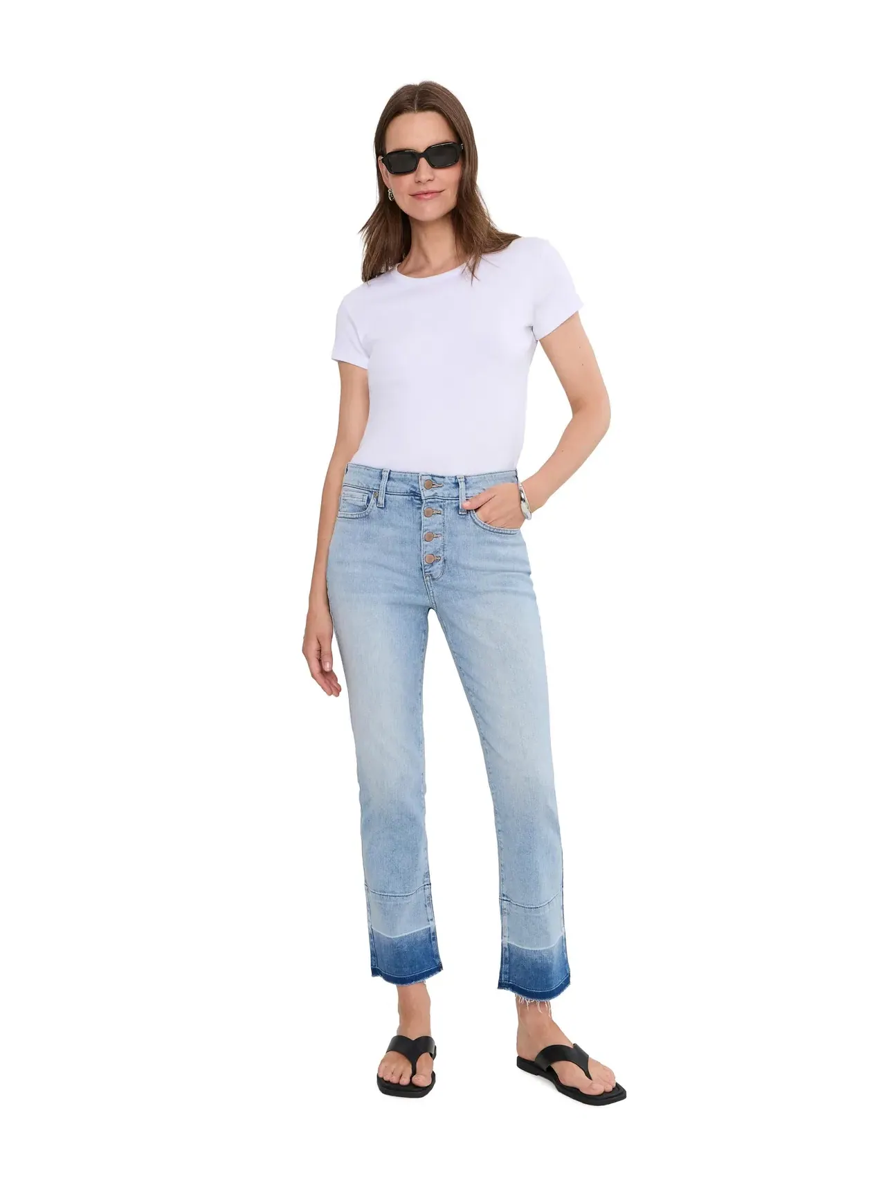 Джинсы до щиколотки Sheri Ankle in Oasis Sand Nydj — изображение 2 из 5, песочный