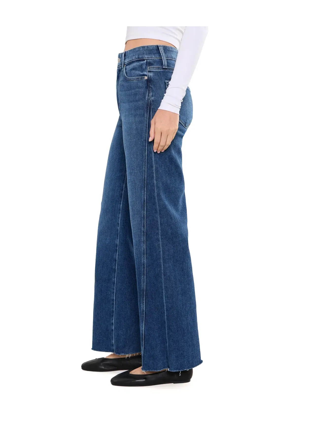Джинсы 31" Anessa with Twisted Outseam Panel Raw Hem in Hollyhock Paige — изображение 3 из 5, эхопласт/маджента