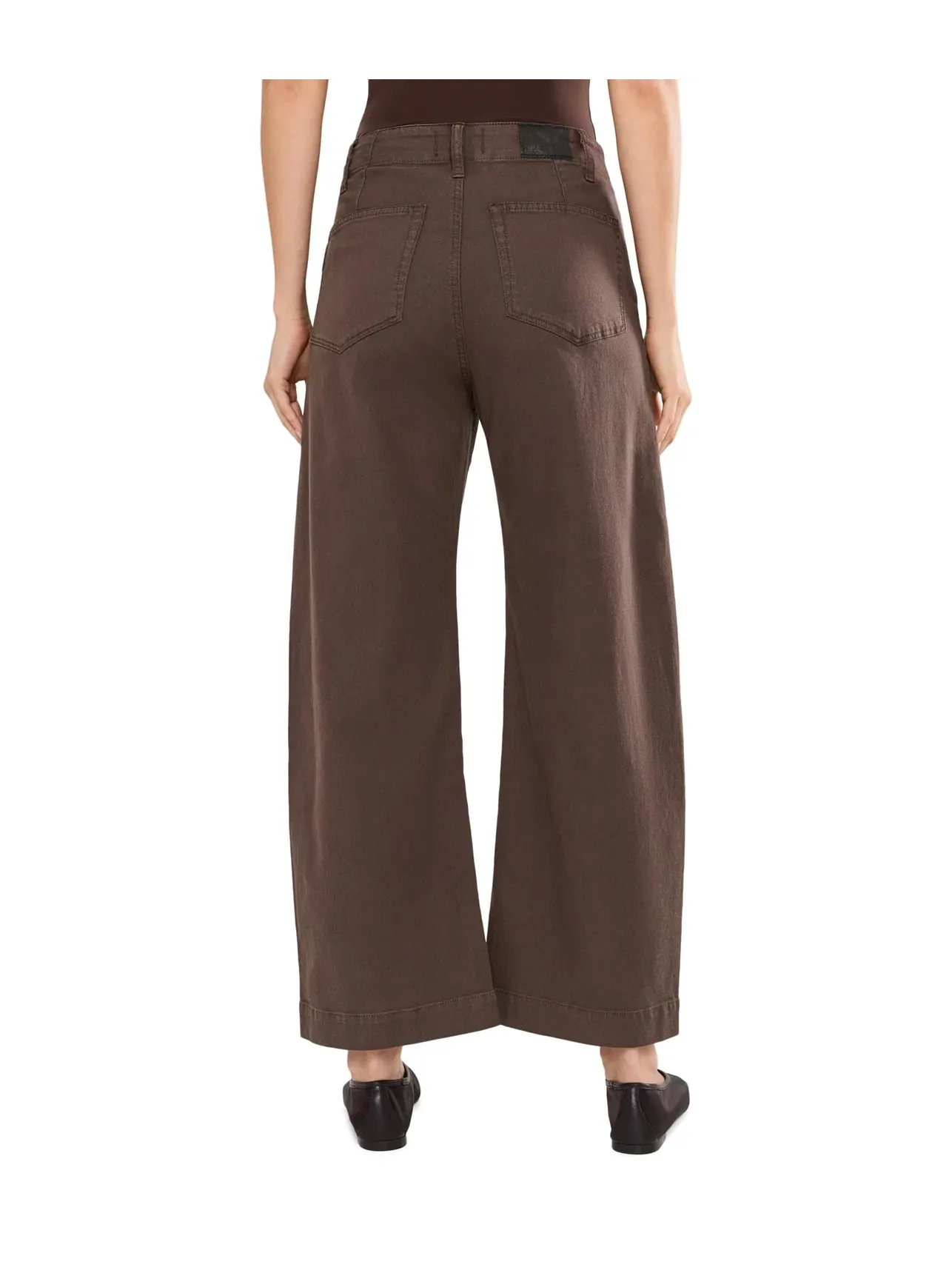 Джинсы до щиколотки с завязками Arellia Ankle with Tie in Rich Chocolate Paige — изображение 4 из 5, шоколадный