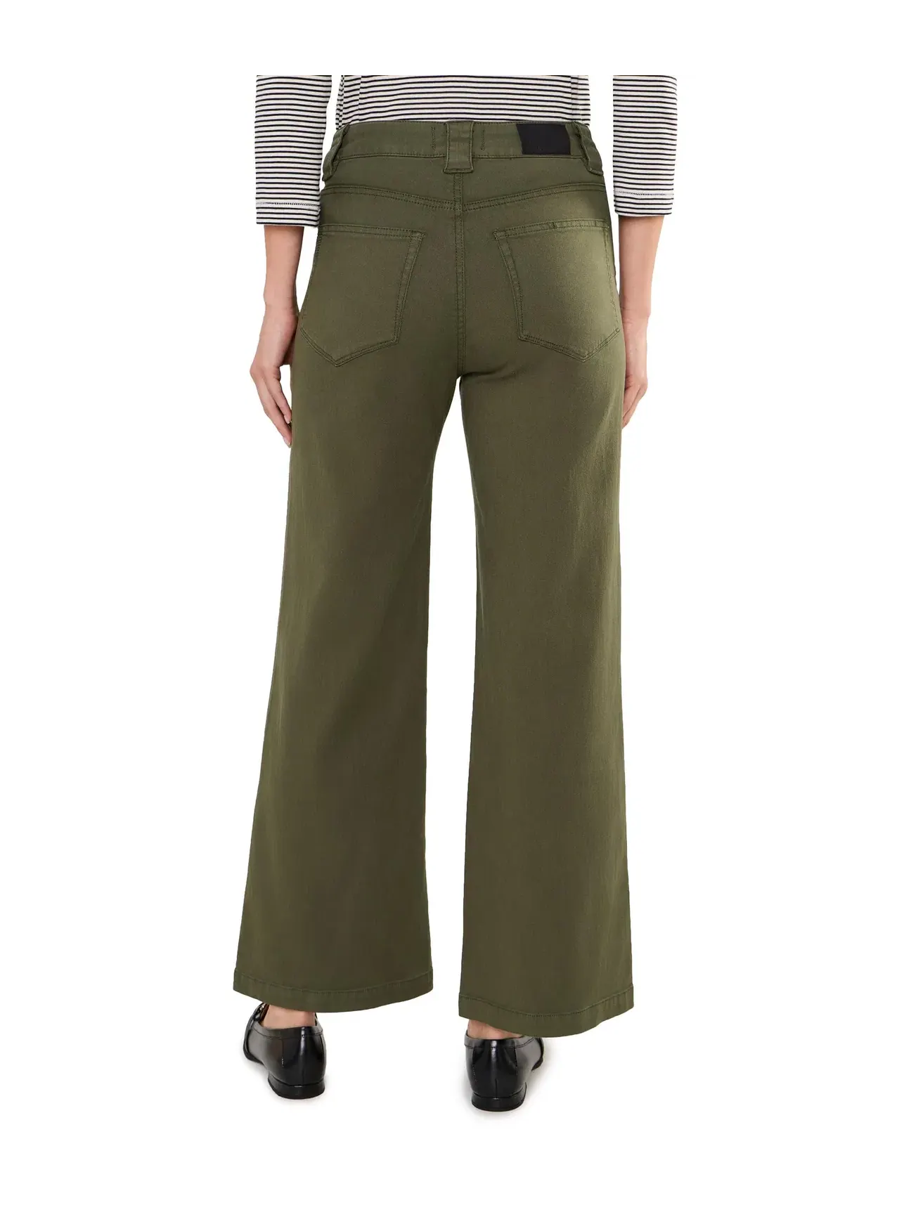 Джинсы с клапанными накладными карманами Ari with Flap Patch Pockets in Vintage Forester Green Paige — изображение 4 из 5
