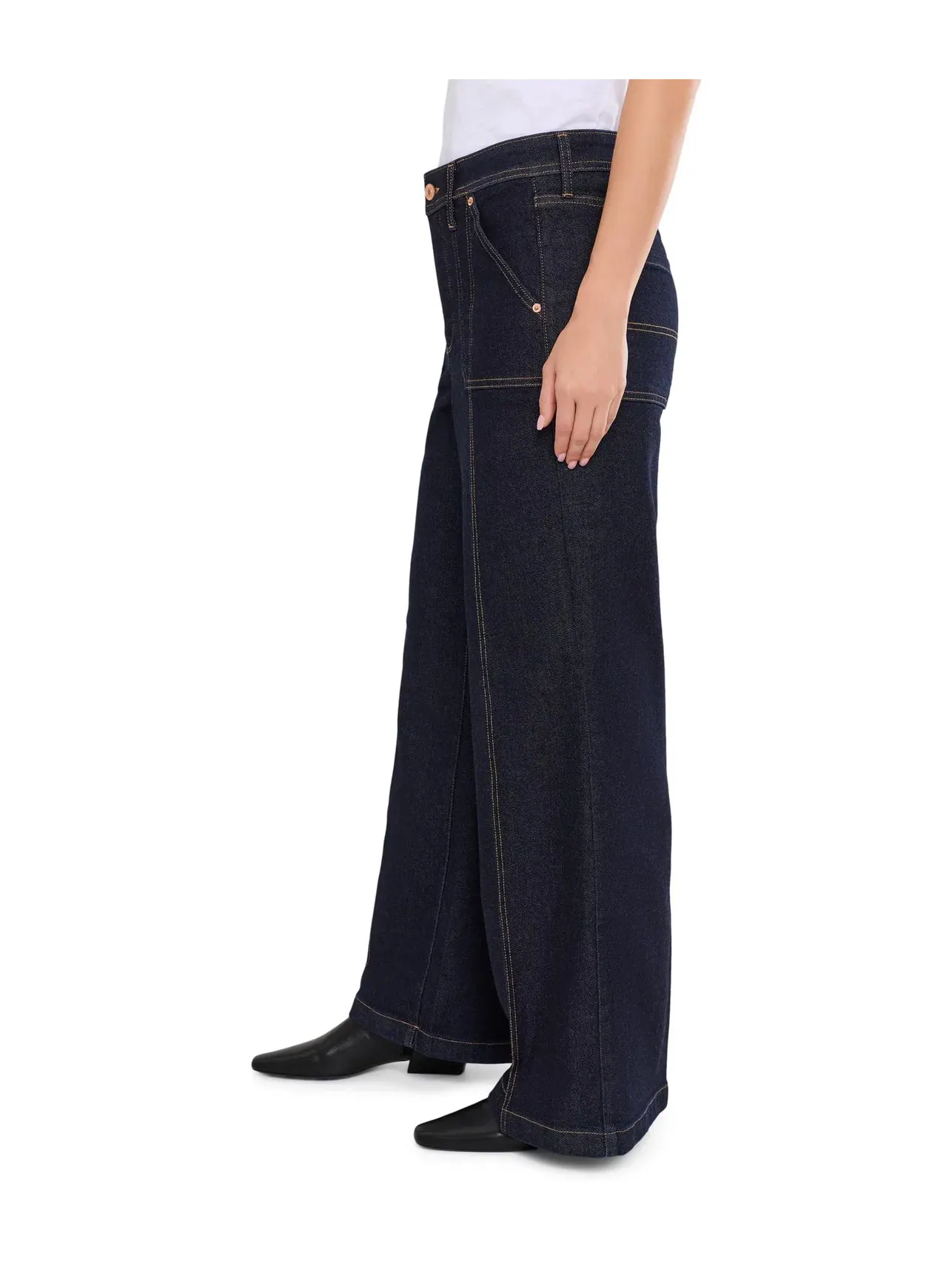 Джинсы Mia Palazzo Utility Pocket Jeans Nydj — изображение 3 из 5, выцветший