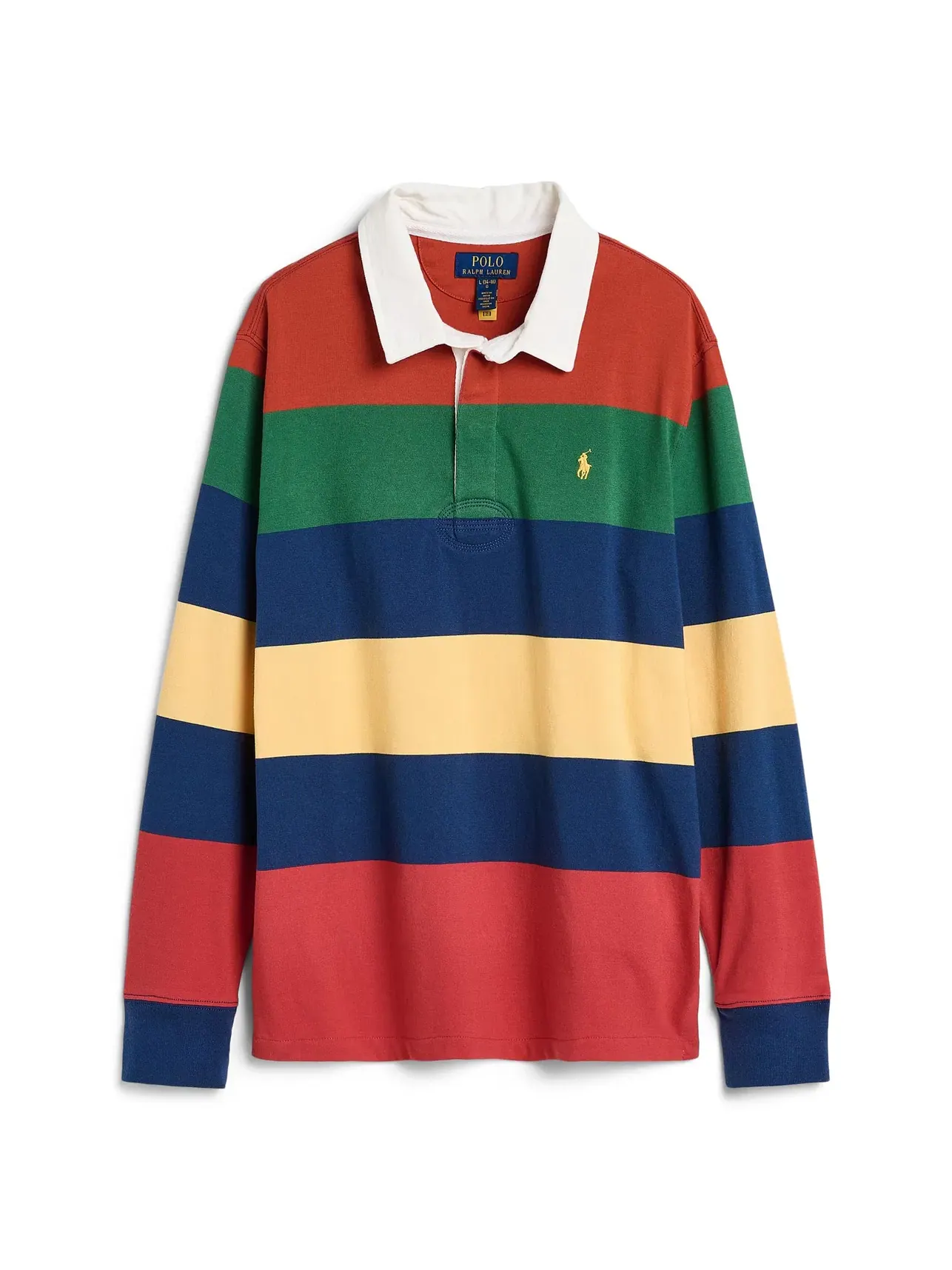 Полосатая хлопковая рубашка для регби (для детей постарше) Polo Ralph Lauren Kids — мульти