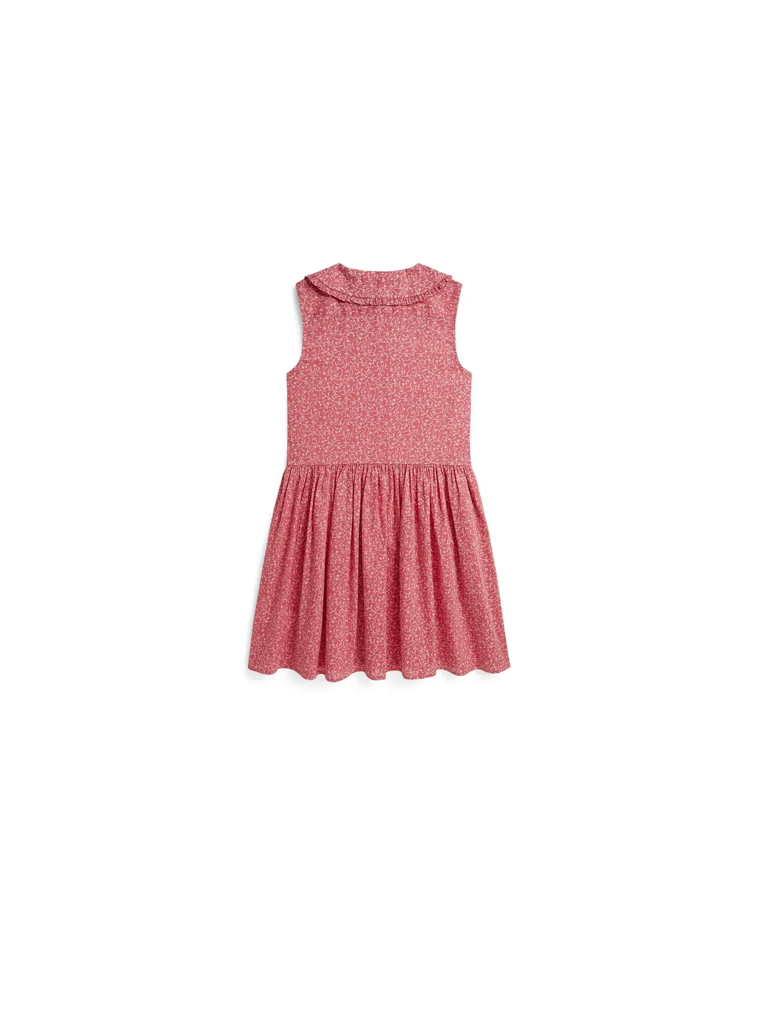 Хлопковое платье-рубашка с цветочным принтом (для детей постарше) Polo Ralph Lauren Kids — изображение 2 из 2, розовый