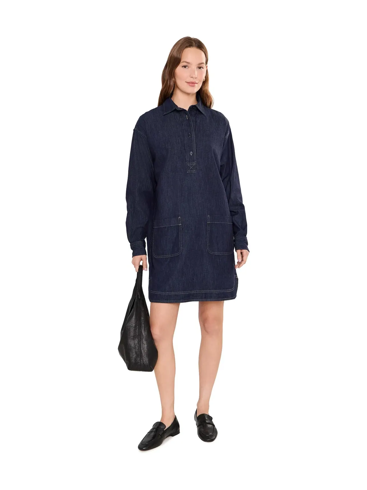 Платье-рубашка из джинсовой ткани Lauren Ralph Lauren — изображение 2 из 5, красный