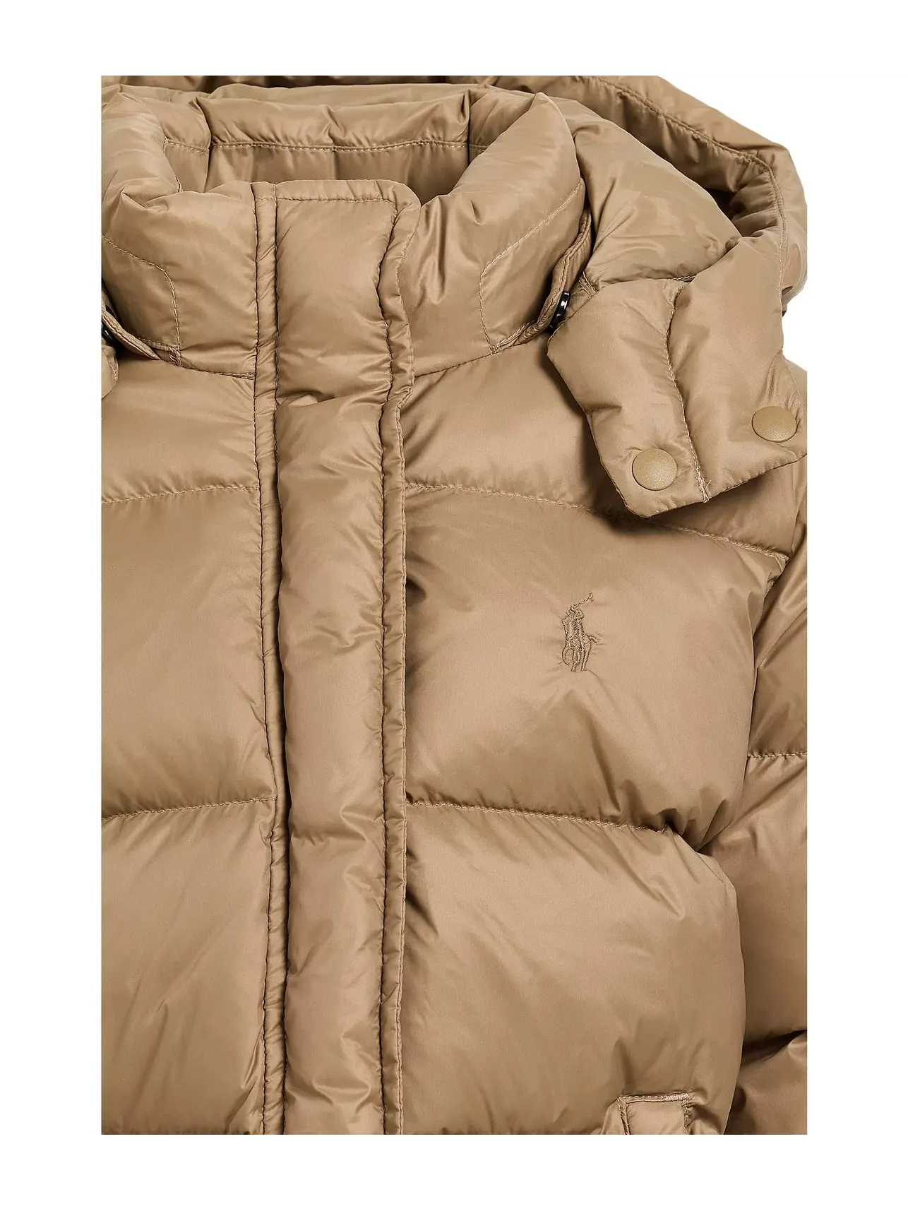 Пуховая куртка с капюшоном (для детей постарше) Polo Ralph Lauren Kids — изображение 3 из 3, верблюжий