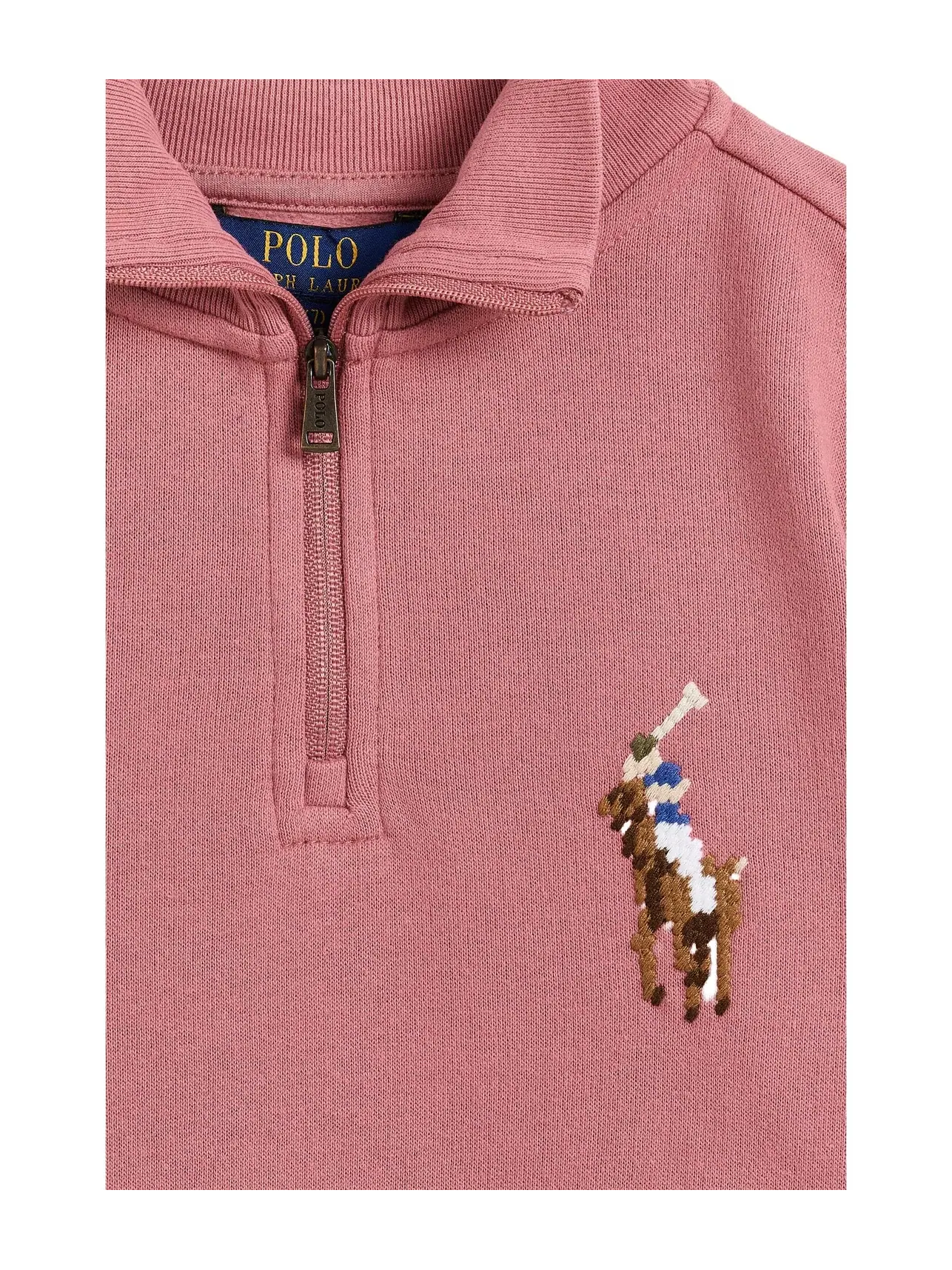 Флисовая кофта с застежкой-молнией 3/4 (для детей постарше) Polo Ralph Lauren Kids — изображение 3 из 3, розовый