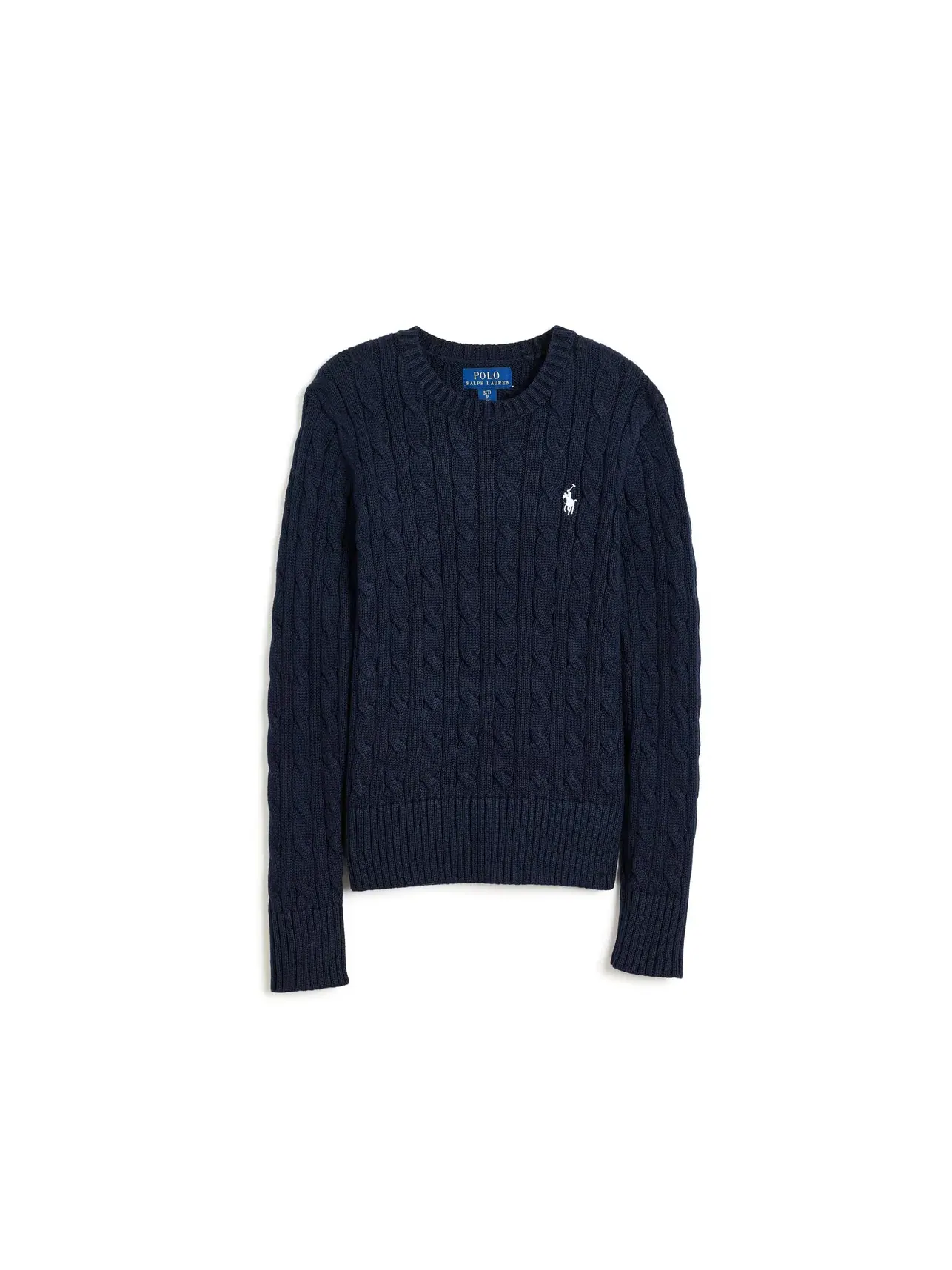 Хлопковый свитер крупной вязки (для детей постарше) Polo Ralph Lauren Kids — изображение 1 из 3, темно-синий