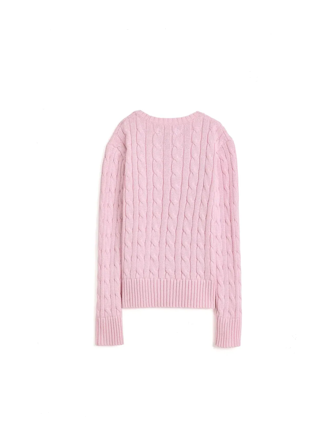 Хлопковый свитер крупной вязки (для детей постарше) Polo Ralph Lauren Kids — изображение 2 из 3, розовый
