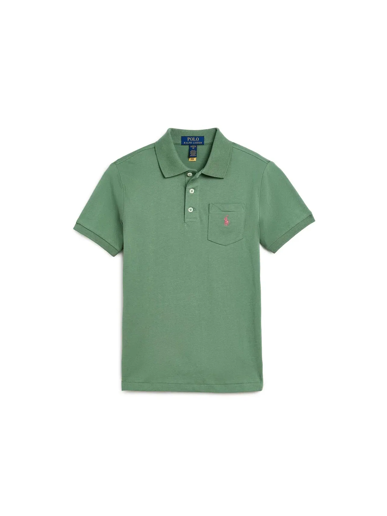 Поло из хлопкового трикотажа с карманом (для детей постарше) Polo Ralph Lauren Kids — изображение 1 из 3, усталость