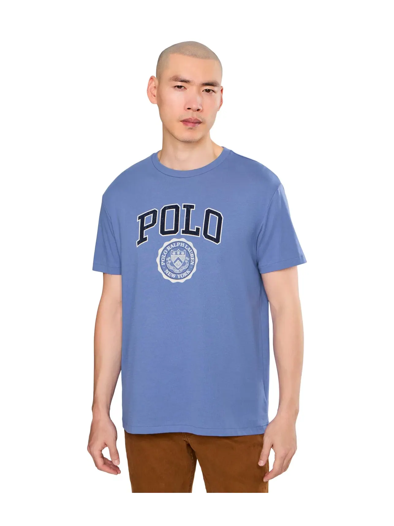 Классическая футболка с логотипом Polo Ralph Lauren — изображение 1 из 5, синий