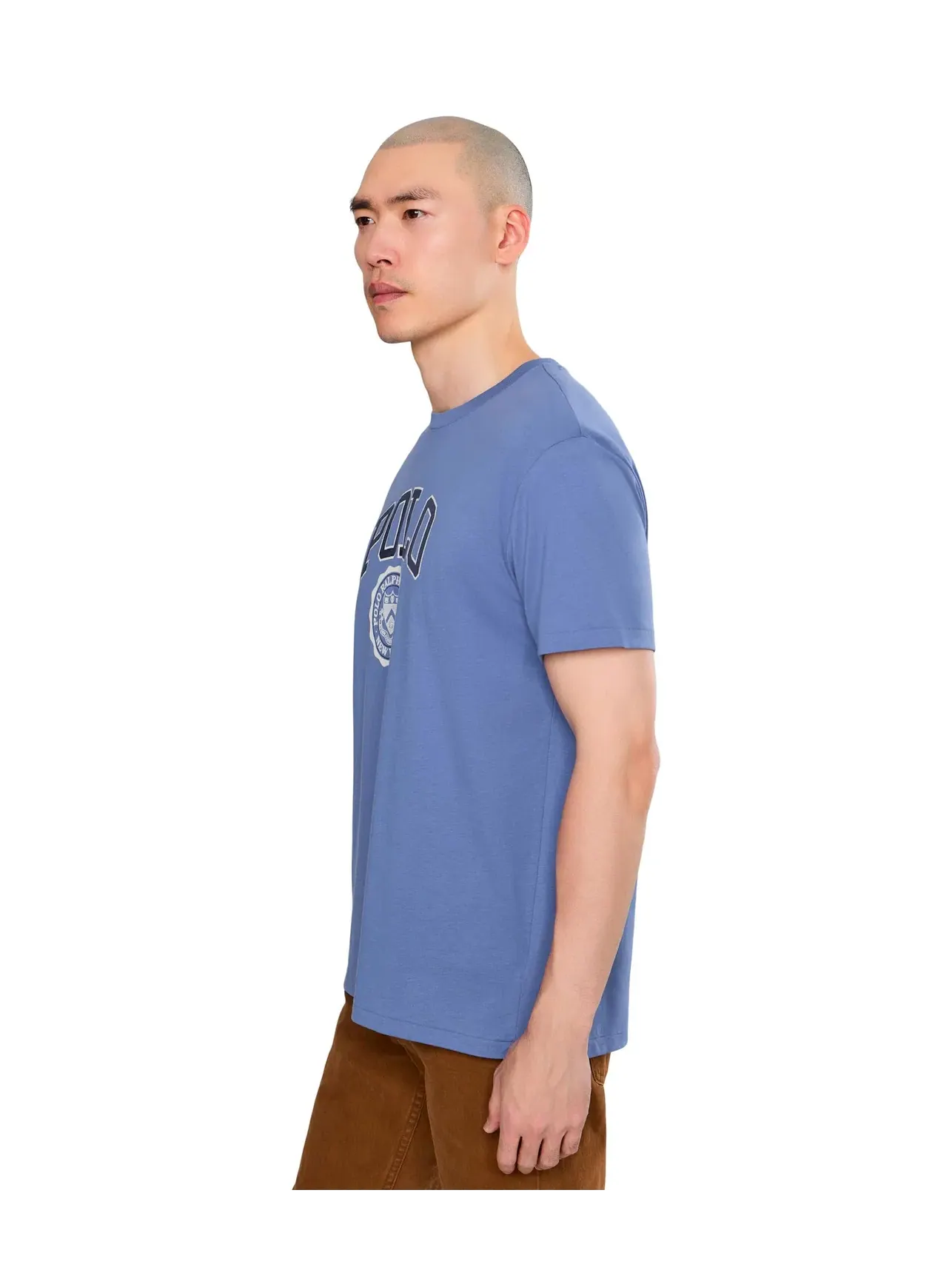 Классическая футболка с логотипом Polo Ralph Lauren — изображение 3 из 5, синий