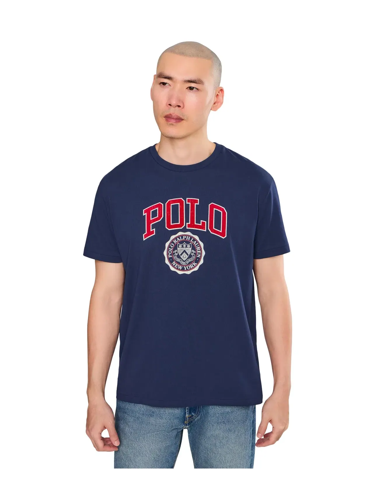 Классическая футболка с логотипом Polo Ralph Lauren — изображение 1 из 5, темно-синий
