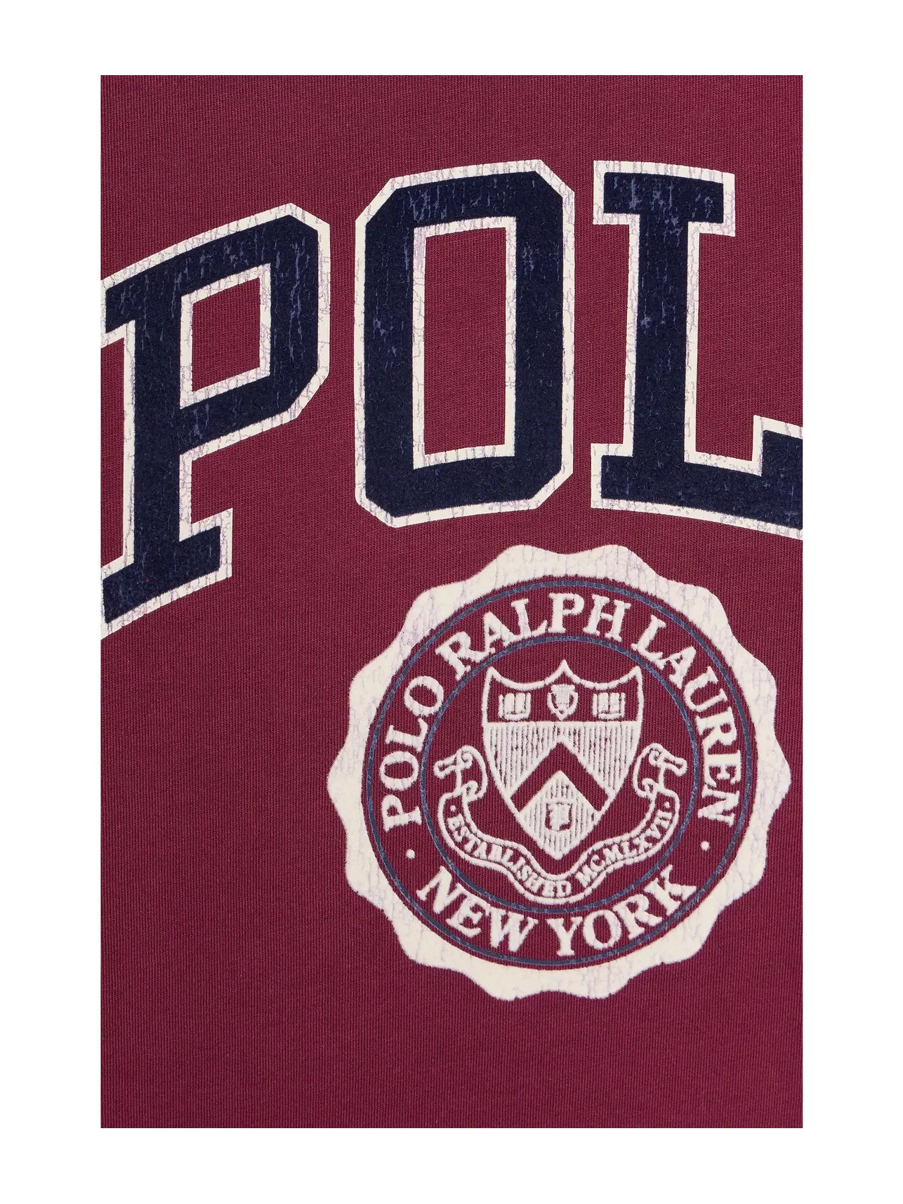 Классическая футболка с логотипом Polo Ralph Lauren — изображение 5 из 5, классический винный