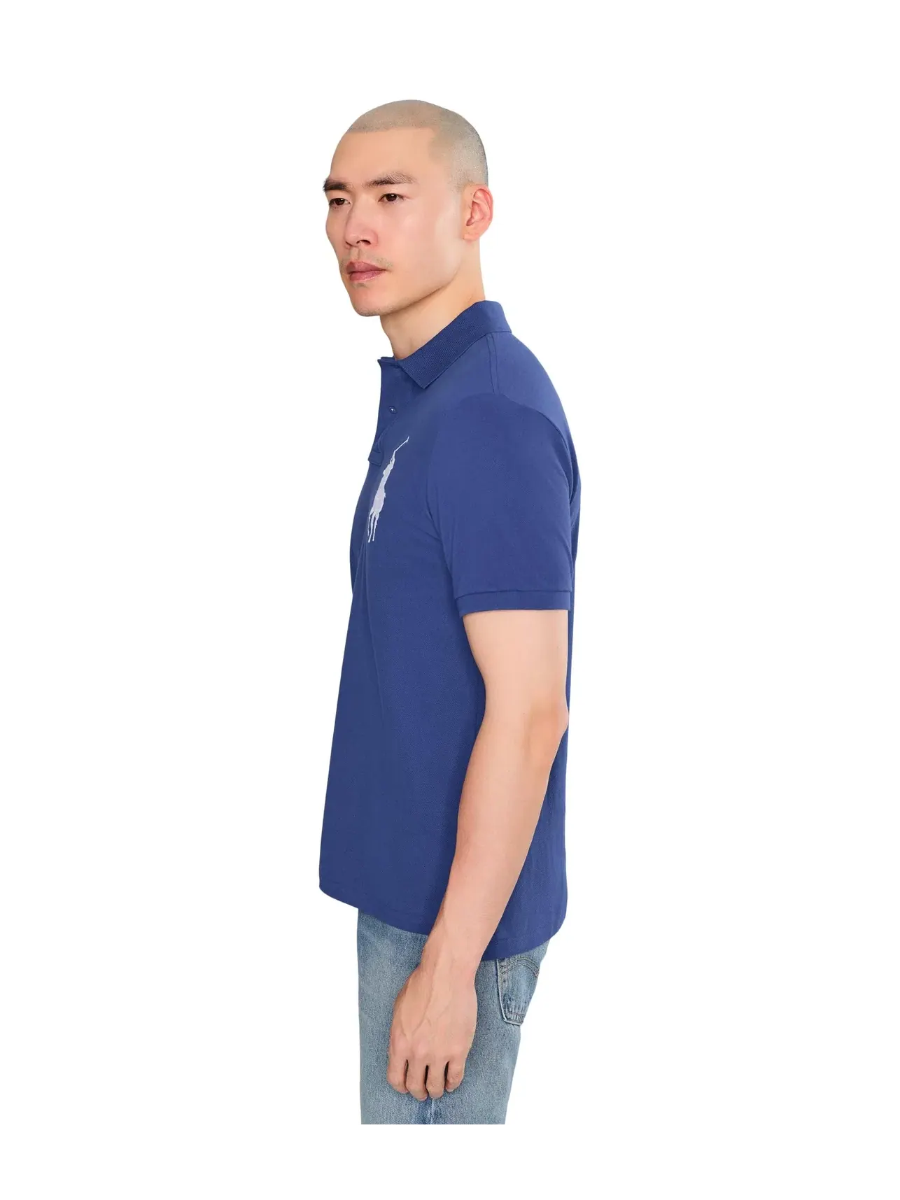 Поло-рубашка Big Pony из сетчатой ткани Polo Ralph Lauren — изображение 3 из 5, синий/белый