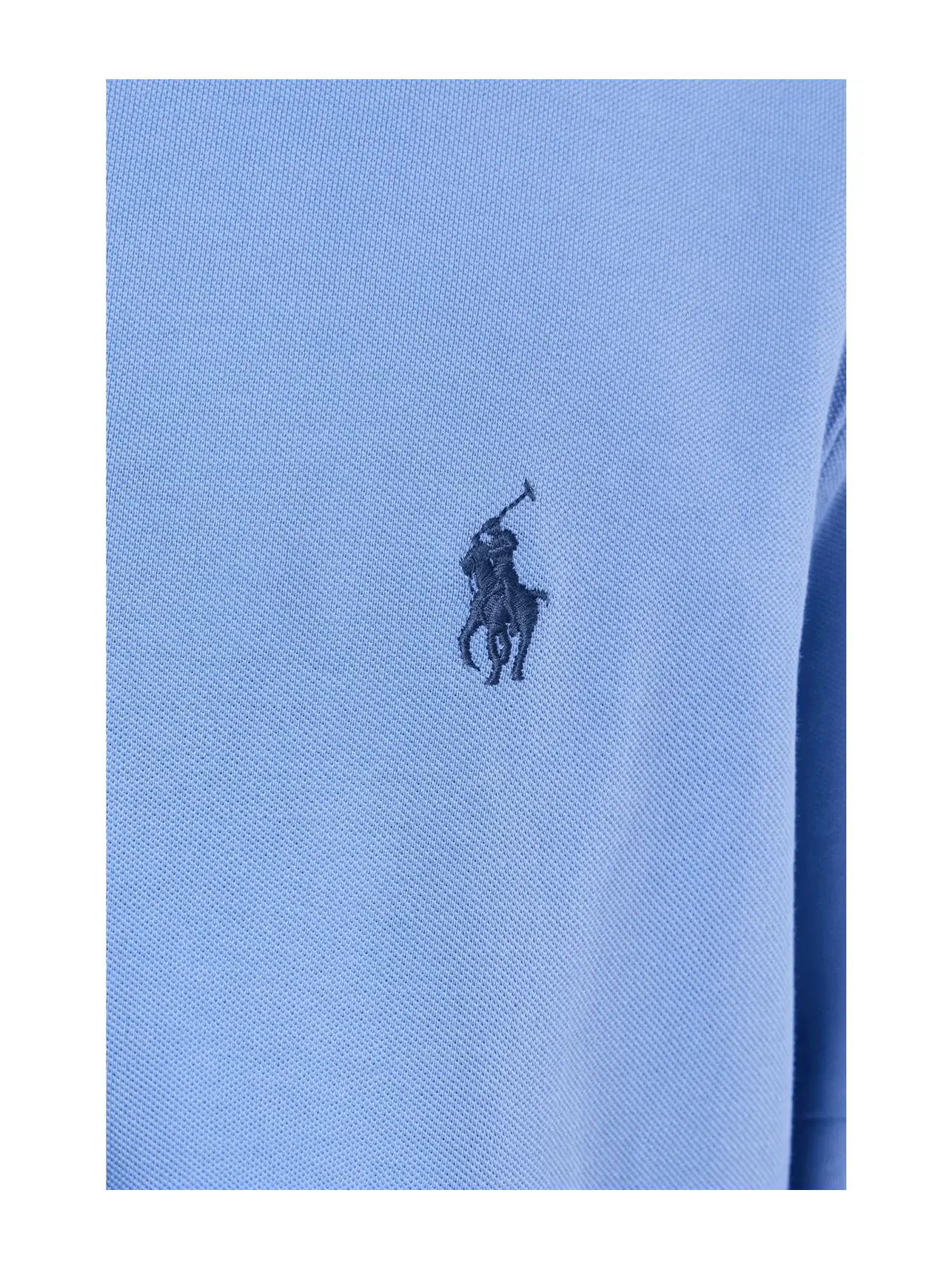 Легкая сетчатая рубашка-поло из тонкой ткани Polo Ralph Lauren — изображение 5 из 5, синий