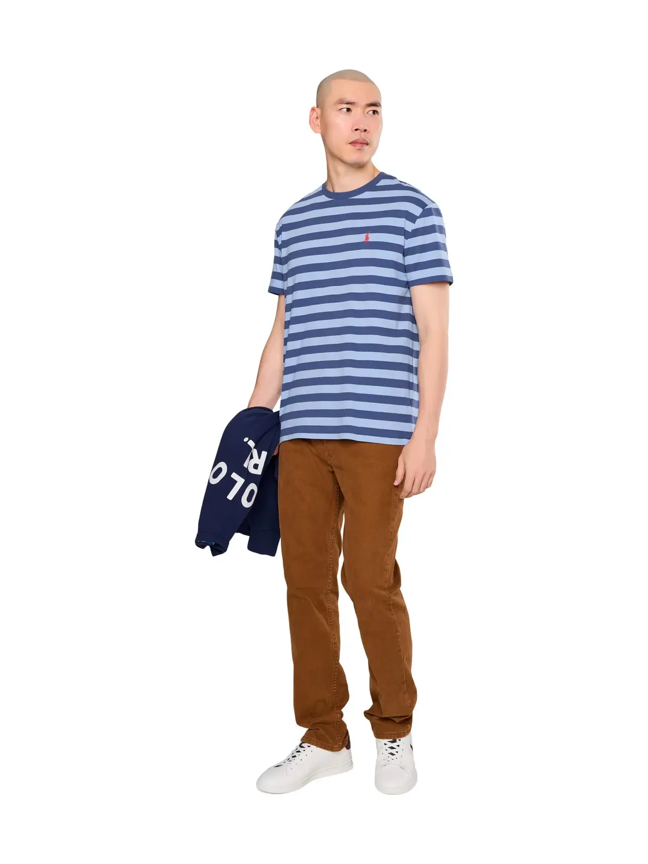 Футболка с коротким рукавом в полоску и круглым вырезом Polo Ralph Lauren — изображение 2 из 5
