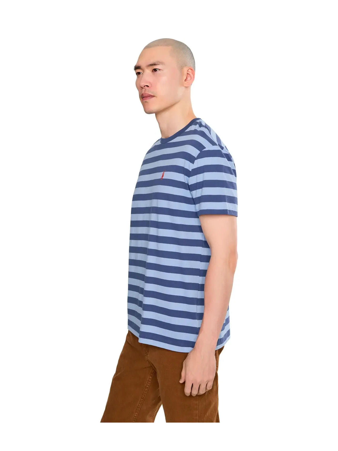 Футболка с коротким рукавом в полоску и круглым вырезом Polo Ralph Lauren — изображение 3 из 5