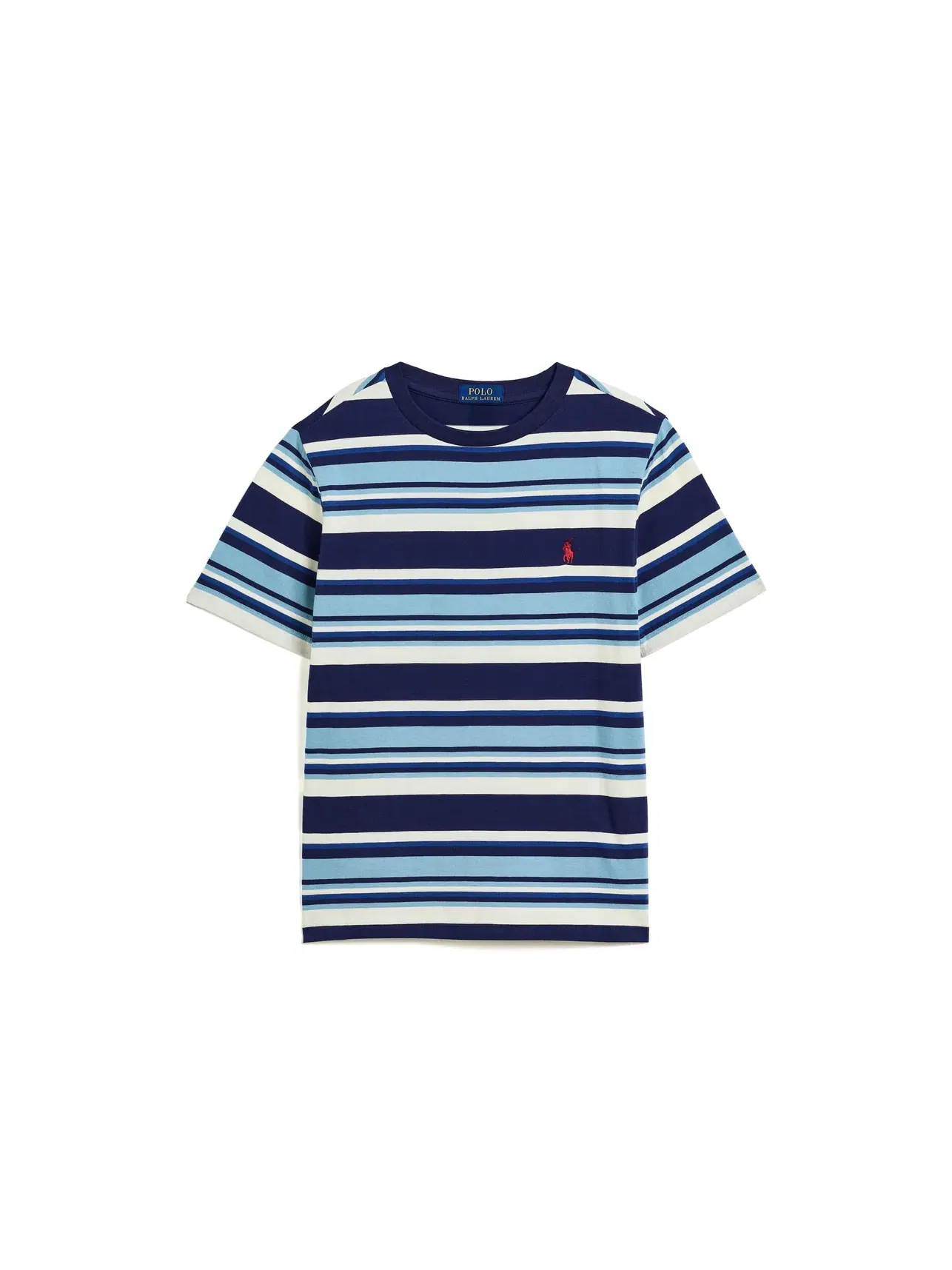 Полосатая футболка из хлопкового трикотажа (для детей постарше) Polo Ralph Lauren Kids — изображение 1 из 3, темный мульти