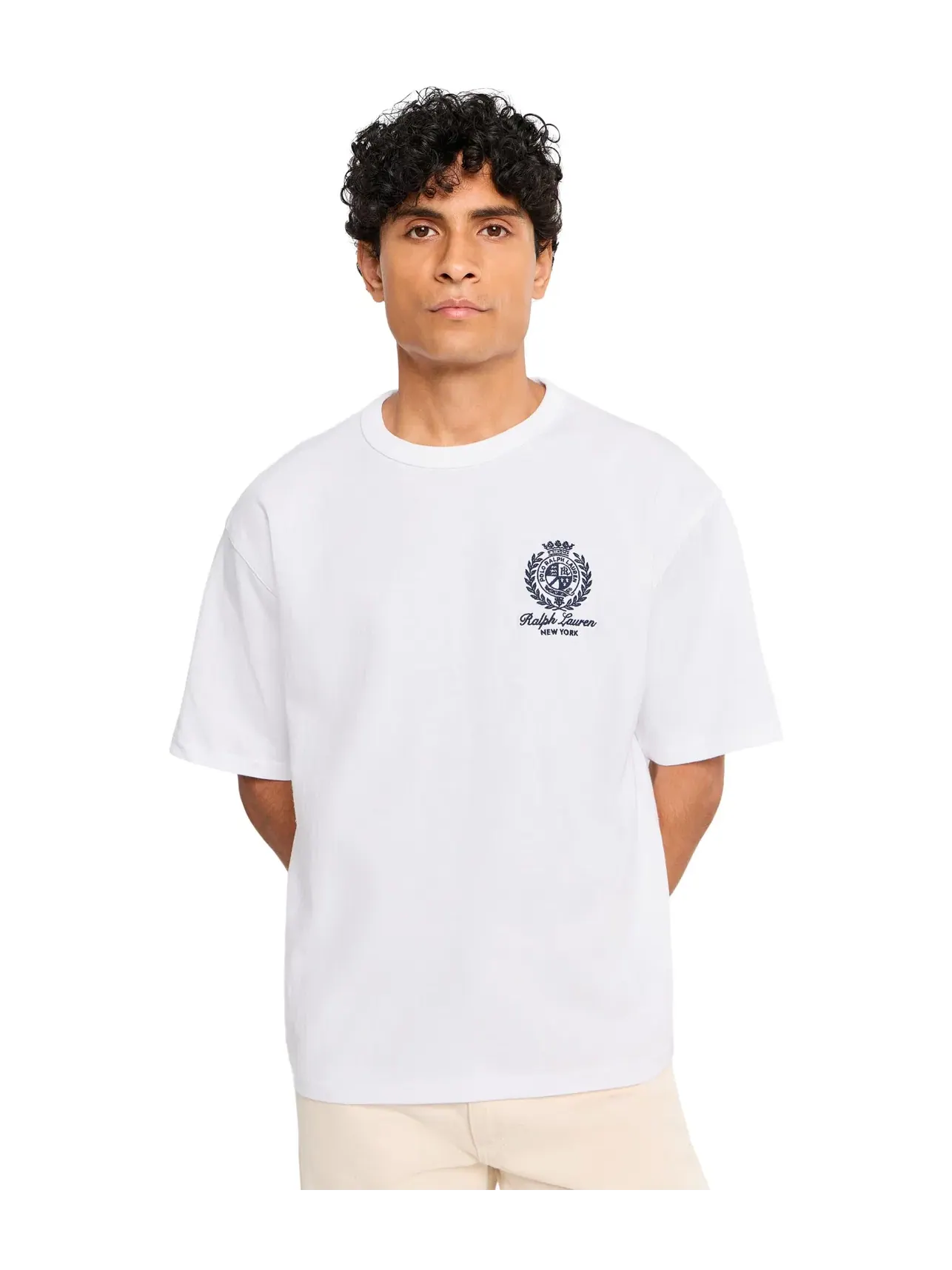 Футболка свободного кроя с графическим принтом. Polo Ralph Lauren — изображение 1 из 5, белый