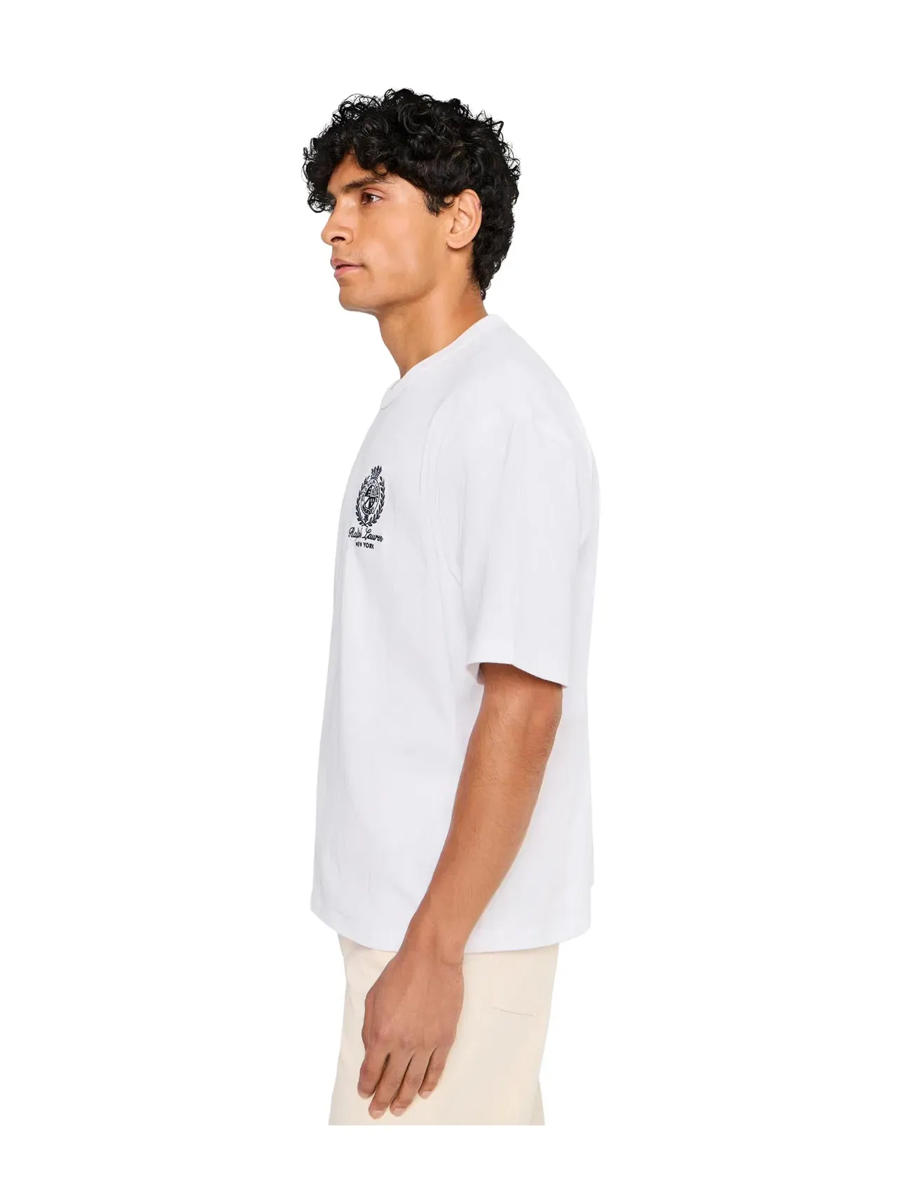 Футболка свободного кроя с графическим принтом. Polo Ralph Lauren — изображение 3 из 5, белый