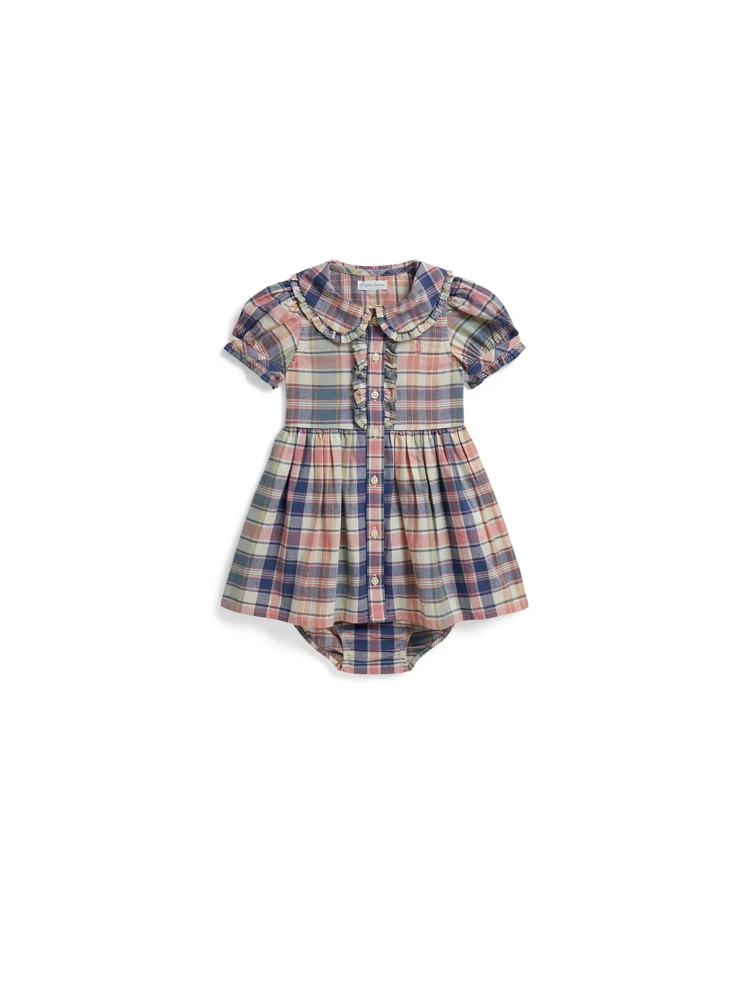 Хлопковое платье-рубашка в клетку и панталоны (для младенцев) Polo Ralph Lauren Kids — изображение 1 из 3