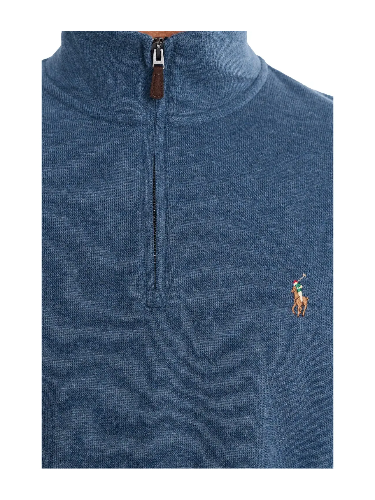 Пуловер Estate-Rib с застежкой-молнией на четверть длины Polo Ralph Lauren — изображение 5 из 5, синий